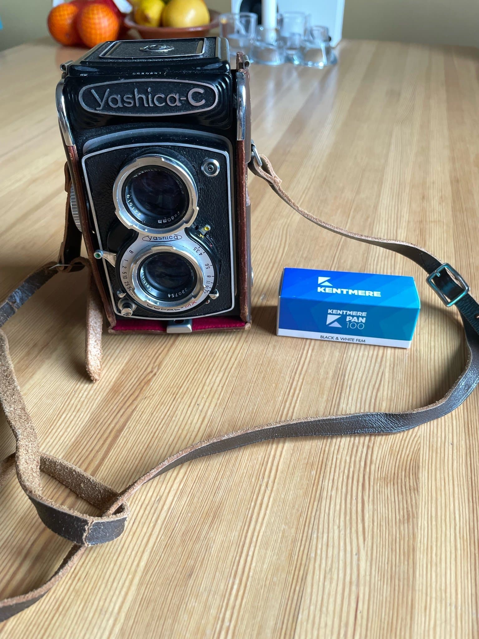 Yashica-C + 120 film - filmtestad och fungerande