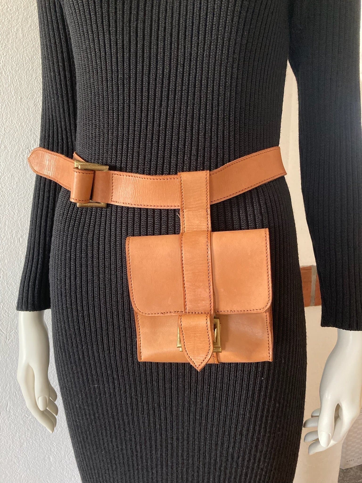 Vintage midjeväska, bälte