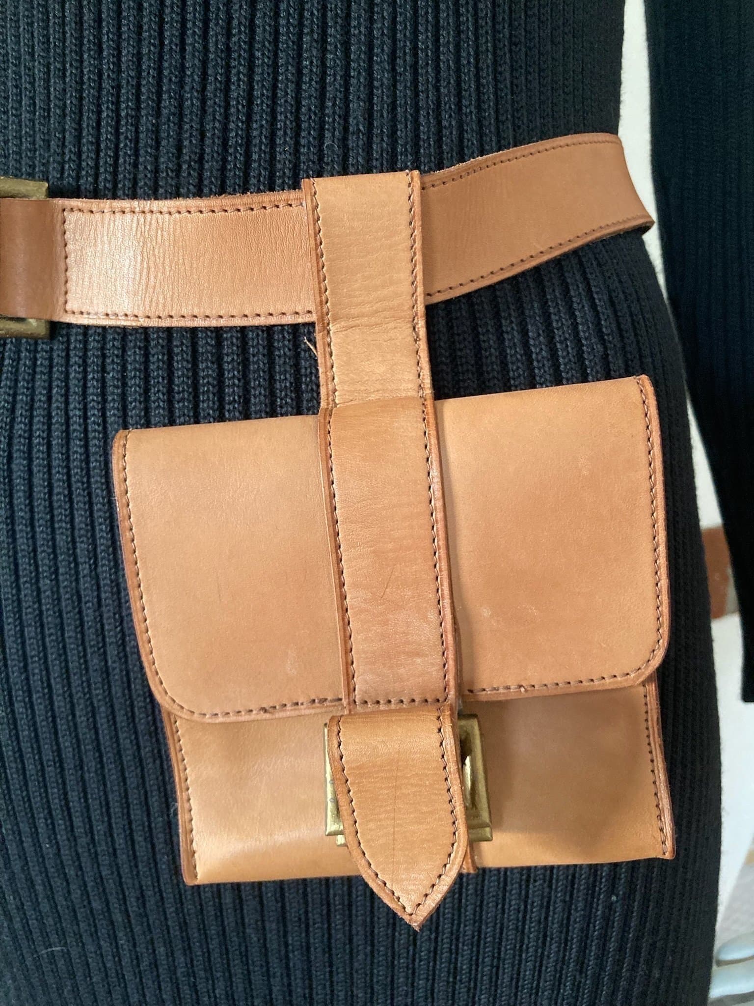 Vintage midjeväska, bälte