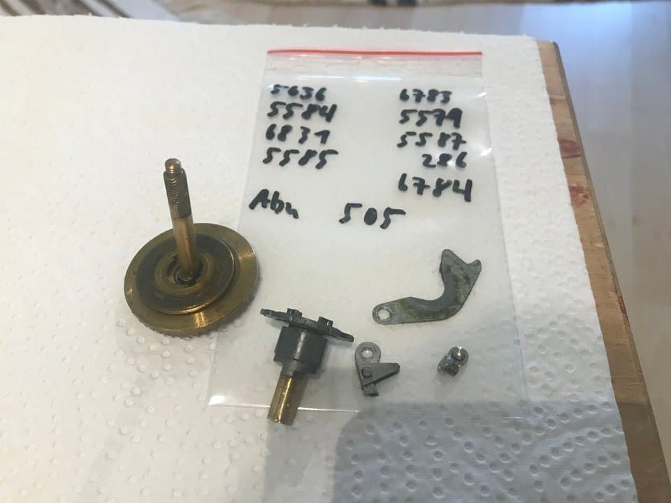 reservdel för Abu 505 här: 5636, 5584, 6831, 5585, 6783, 5579+++ innerdelar