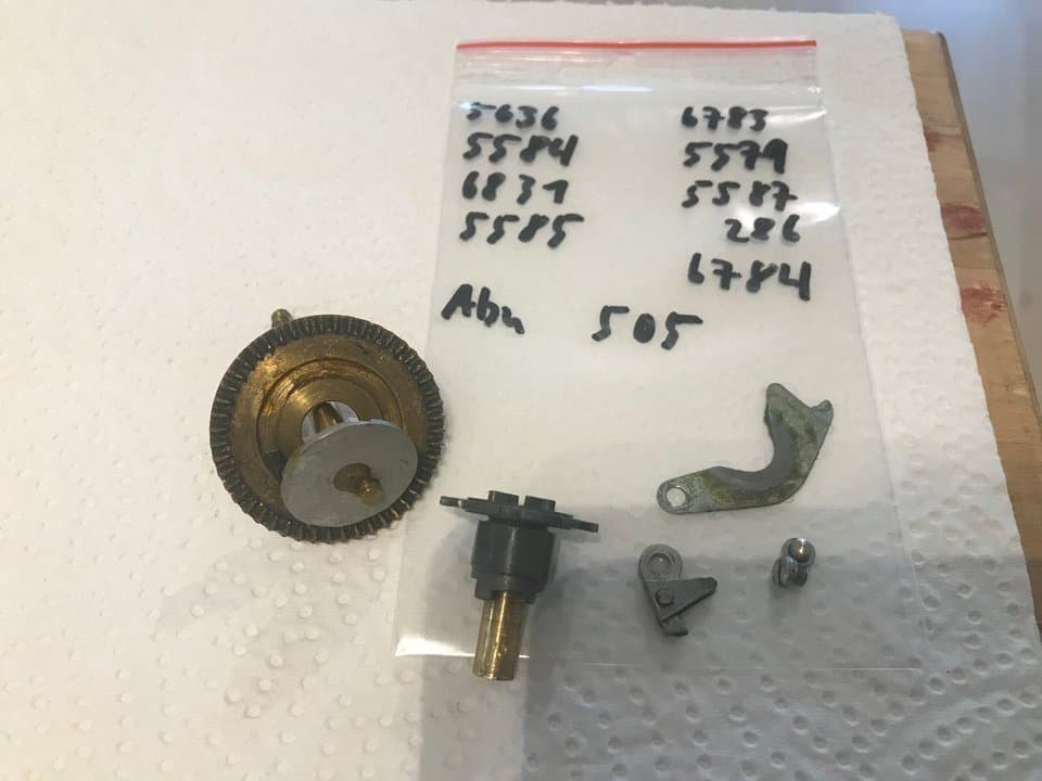 reservdel för Abu 505 här: 5636, 5584, 6831, 5585, 6783, 5579+++ innerdelar