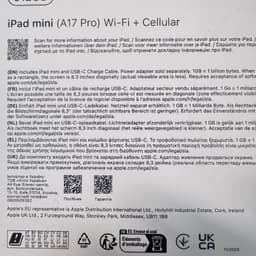 iPad mini (A17 Pro) Wi-Fi + Cellular 512GB