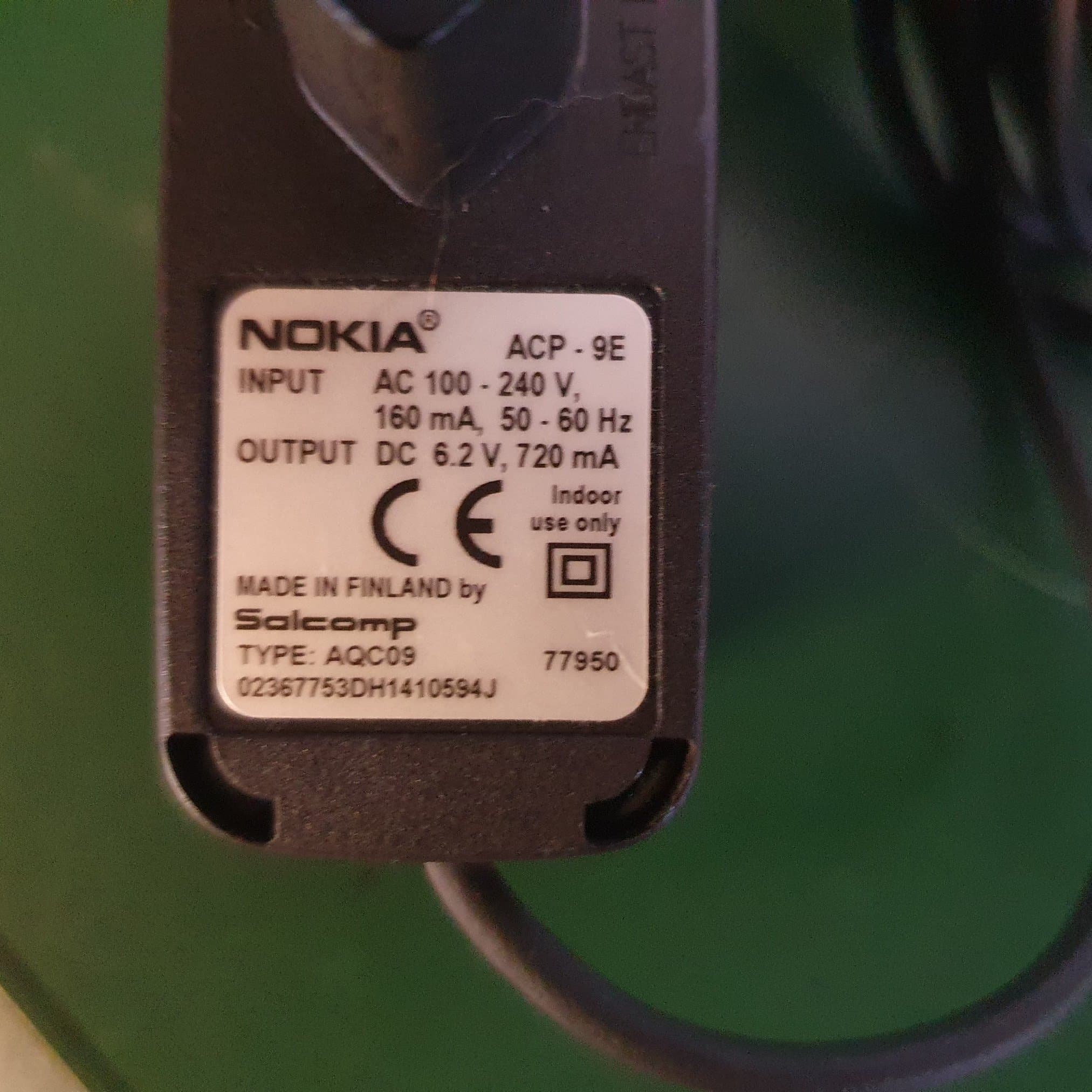 Nokia ACP-9E Laddare med 3,5 mm kontakt