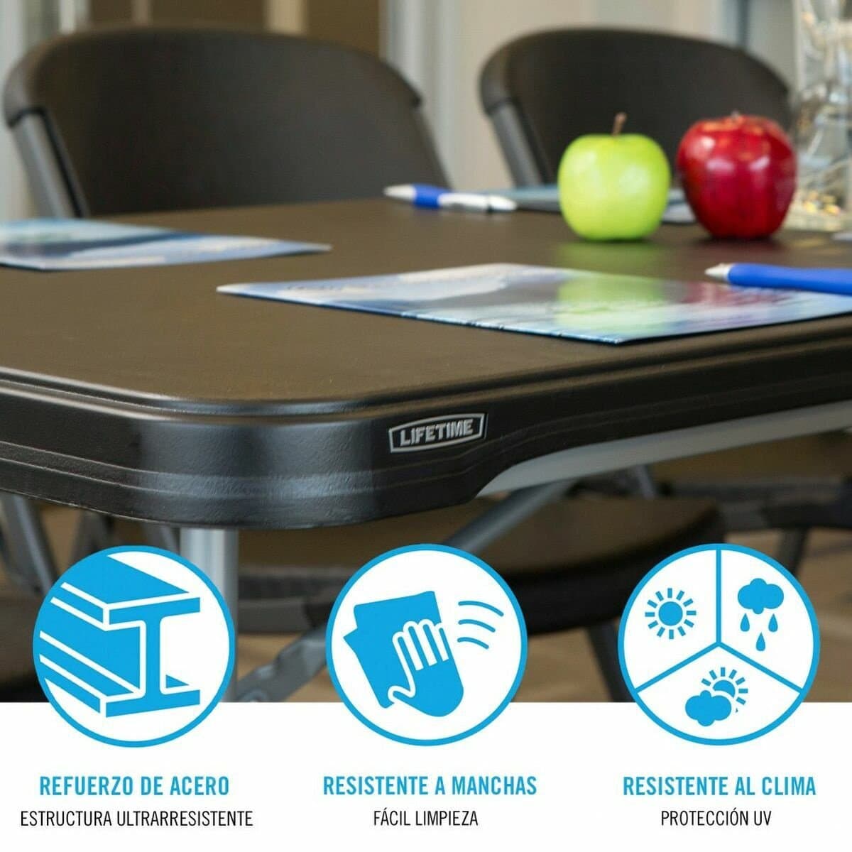 Hopfällbart bord Lifetime 6 pers. – 182 × 73,5 × 76 cm