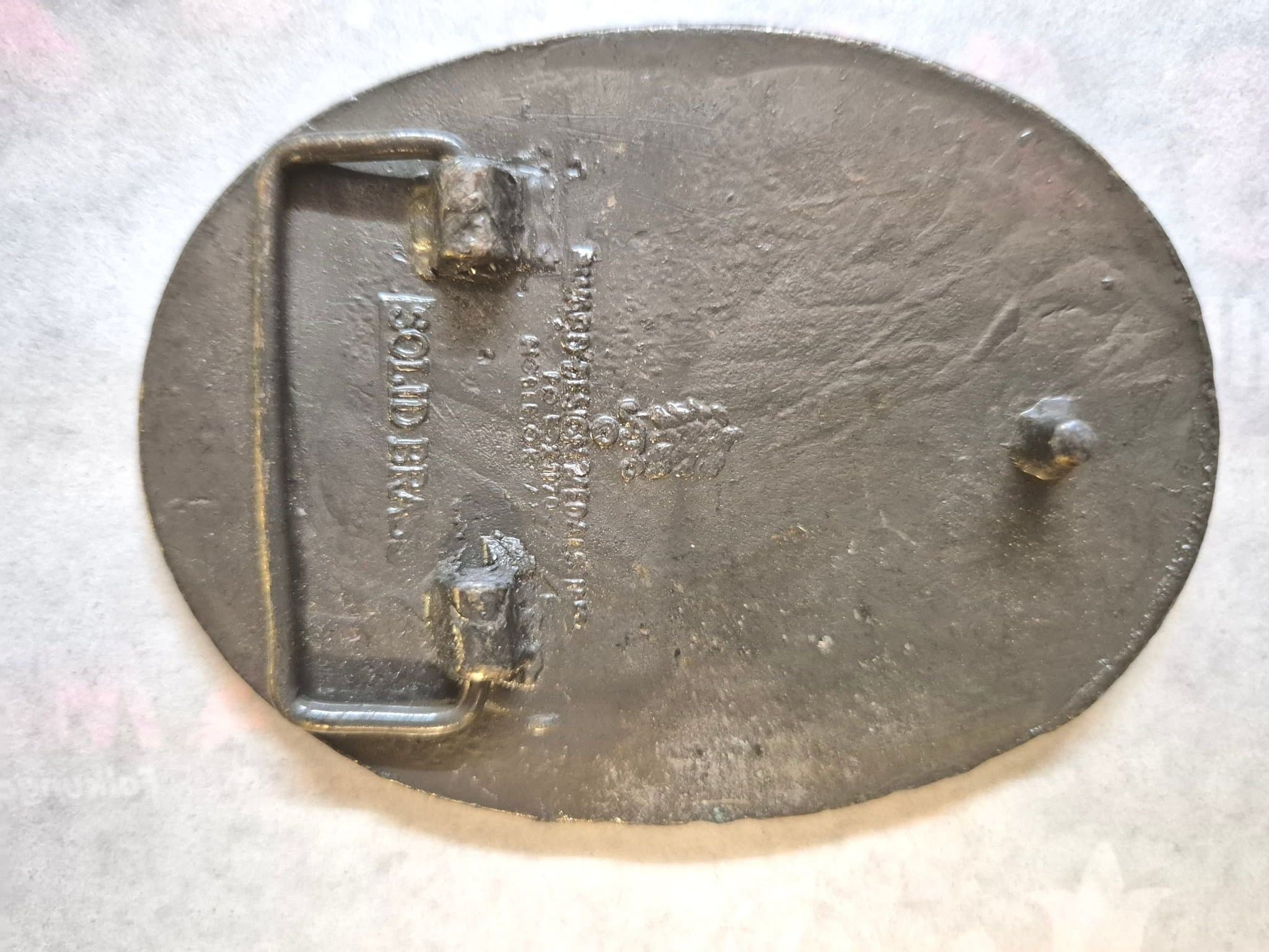 Ny/oanvänd! Vintage bältesspänne mässing ÖRN