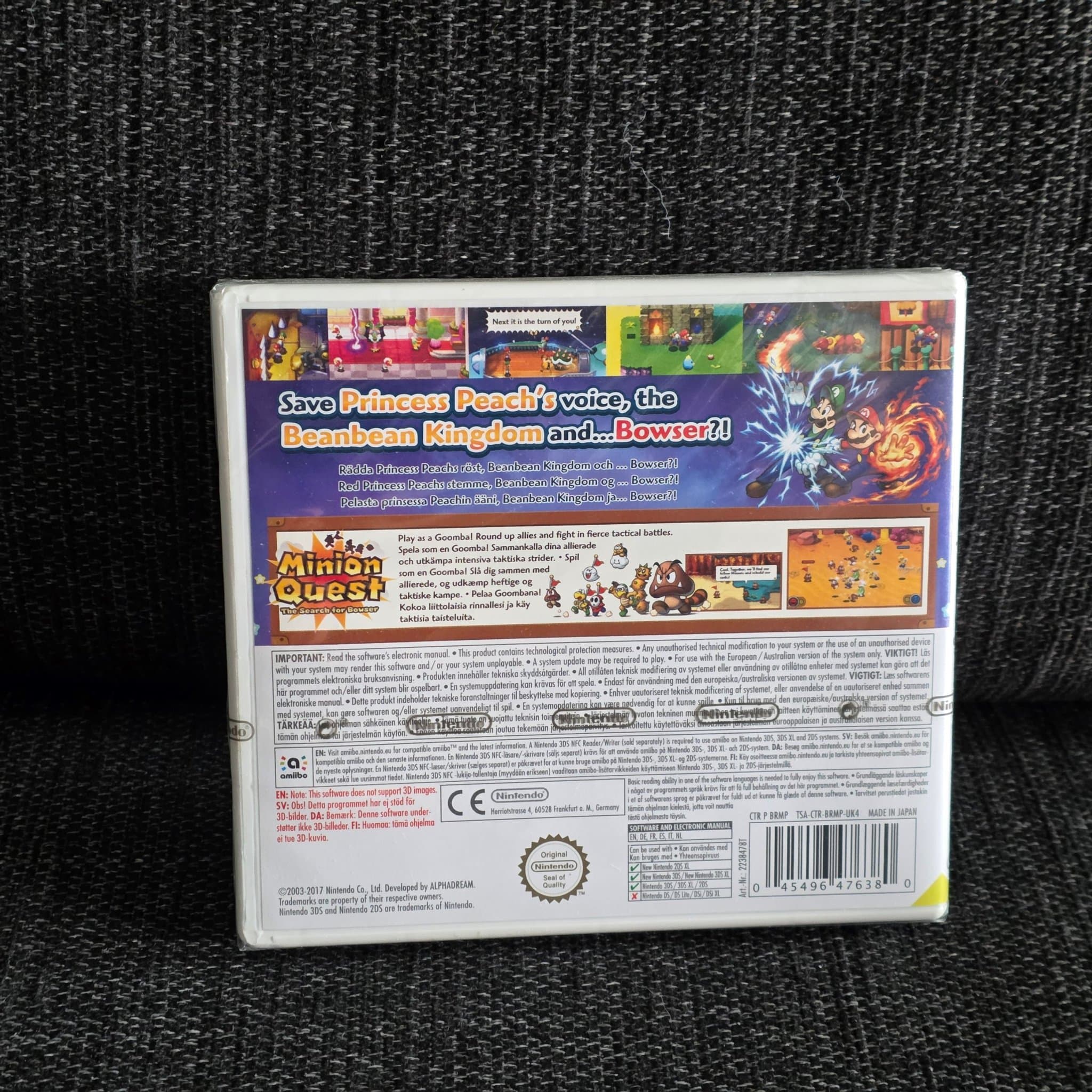 NY INPLASTAD! UK4 - Mario & Luigi: Superstar Saga + Bowser's Minions - 3DS