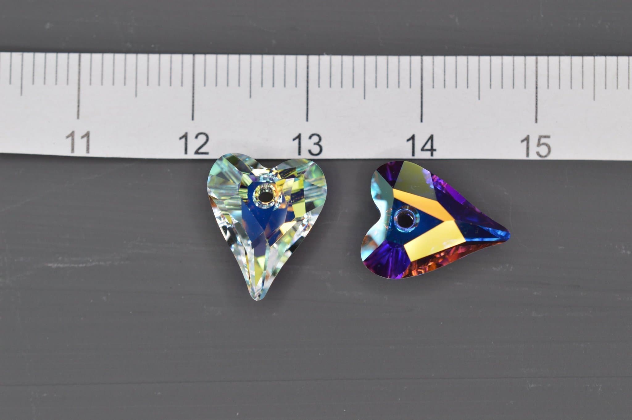 2 Swarovski hjärtan