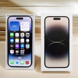 iPhone 14 Pro, 128GB, 100% batteri, top skick med tillbehör