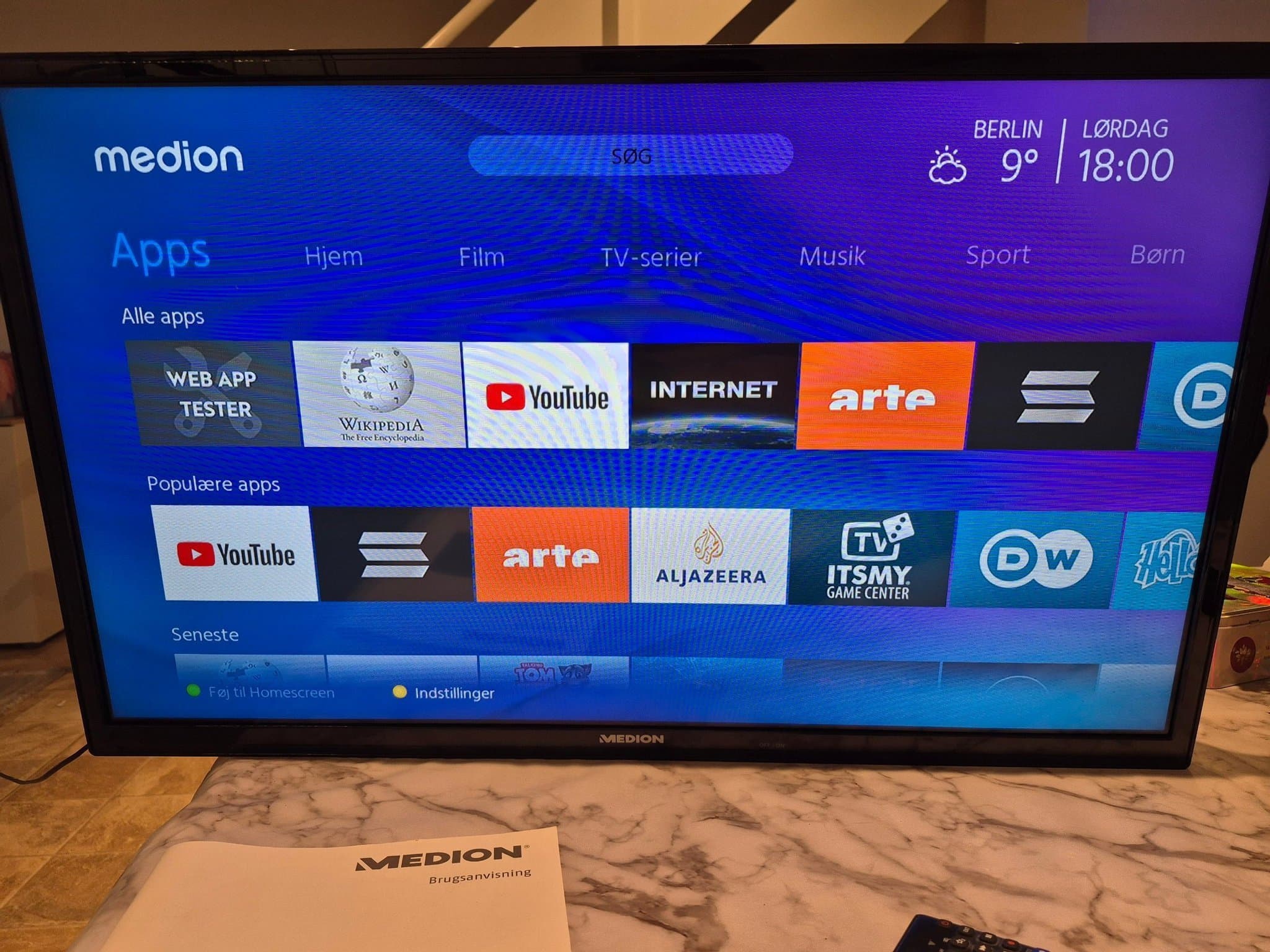 Medion Smart-TV med LED-bakgrundsbelysningsteknik