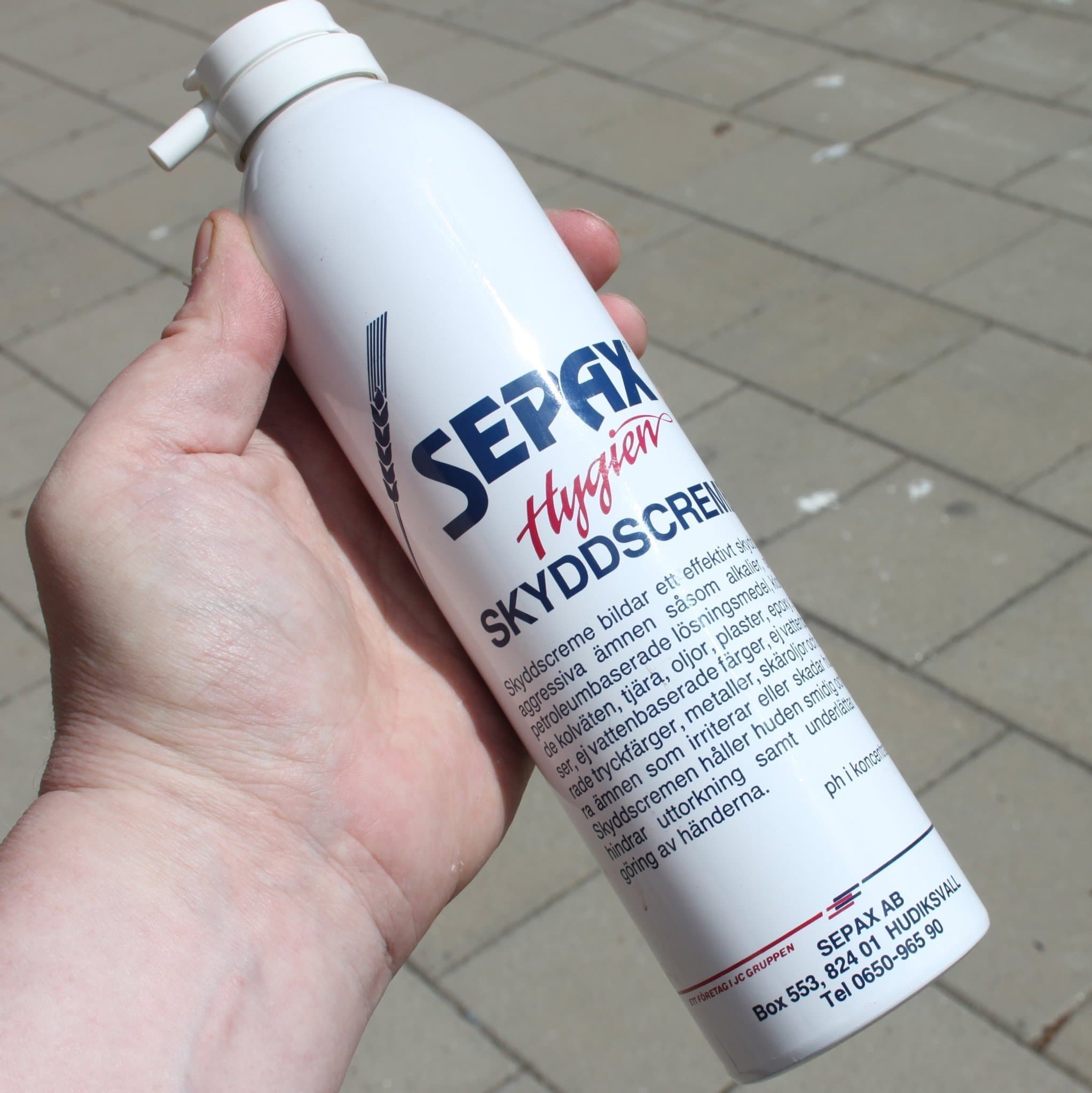 NYA! Sepax Skyddscreme 430ml Handkräm i flaska mot olja o lösningsmedel ink moms
