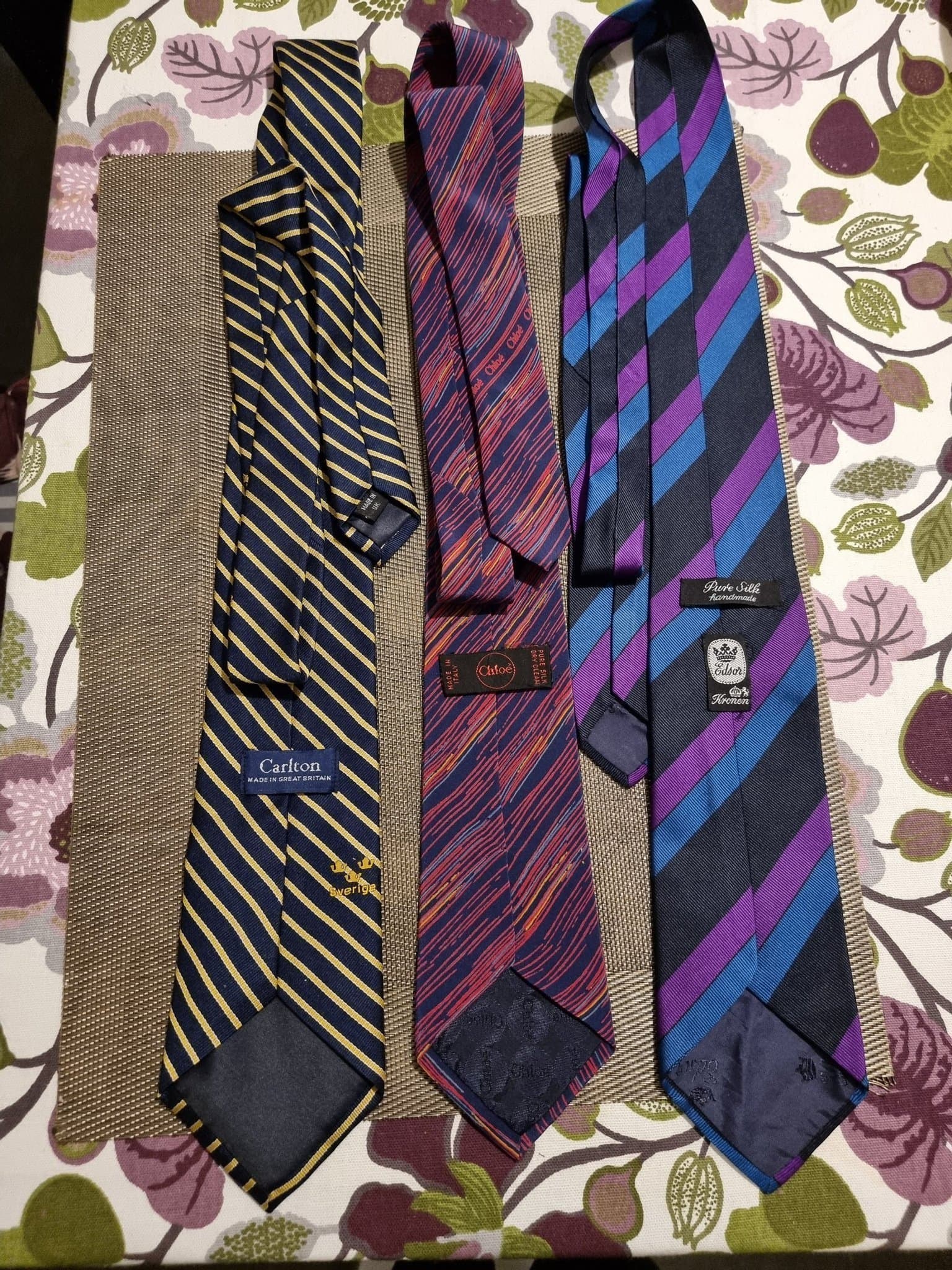 Slipsar - Set med 3 st - Carlton, Chloé, Edson silk