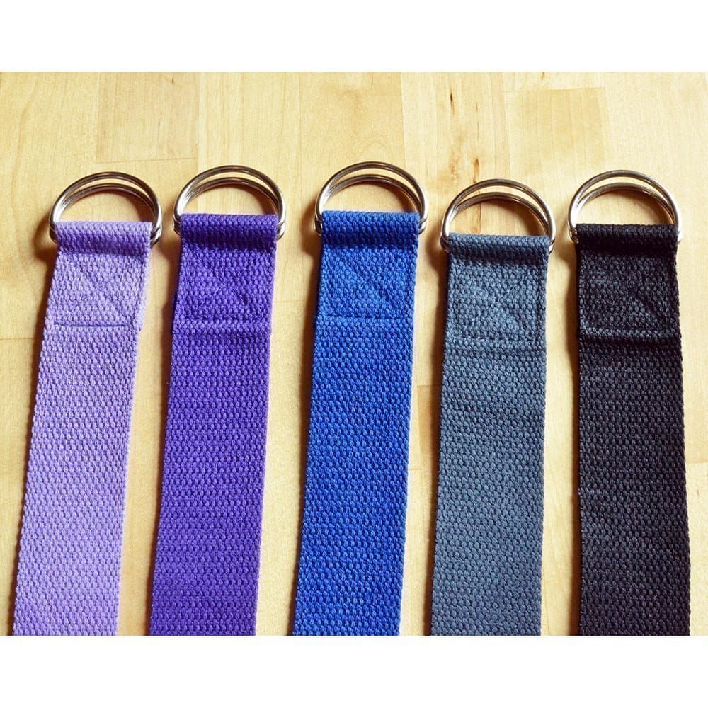 10 st Yogaband 180 cm (svart), Yogabälte, Yoga strap, Fitnessband