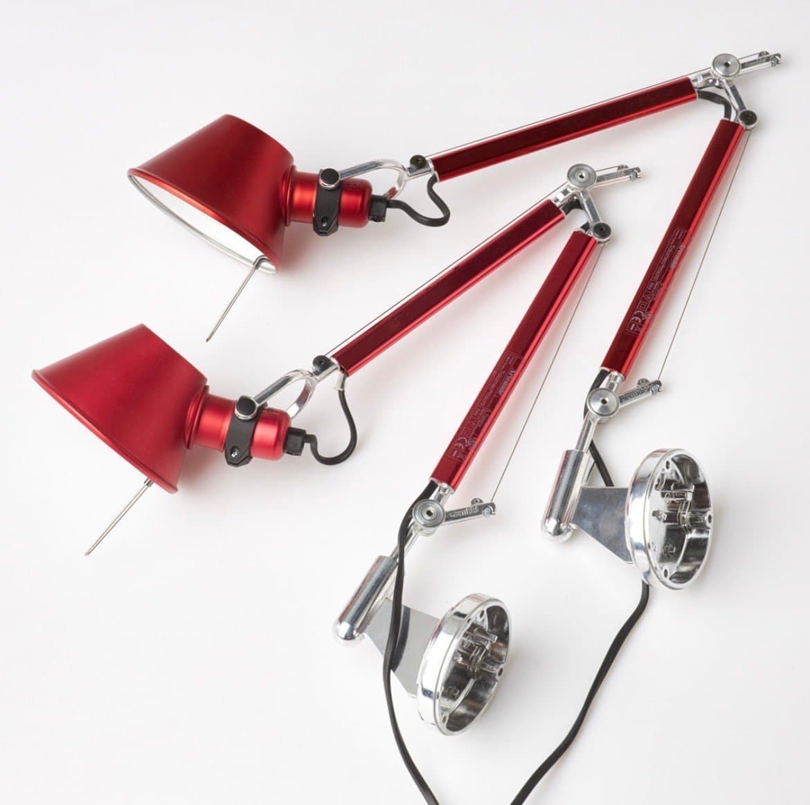 Artemide Tolomeo Micro Vägglampa, Röd