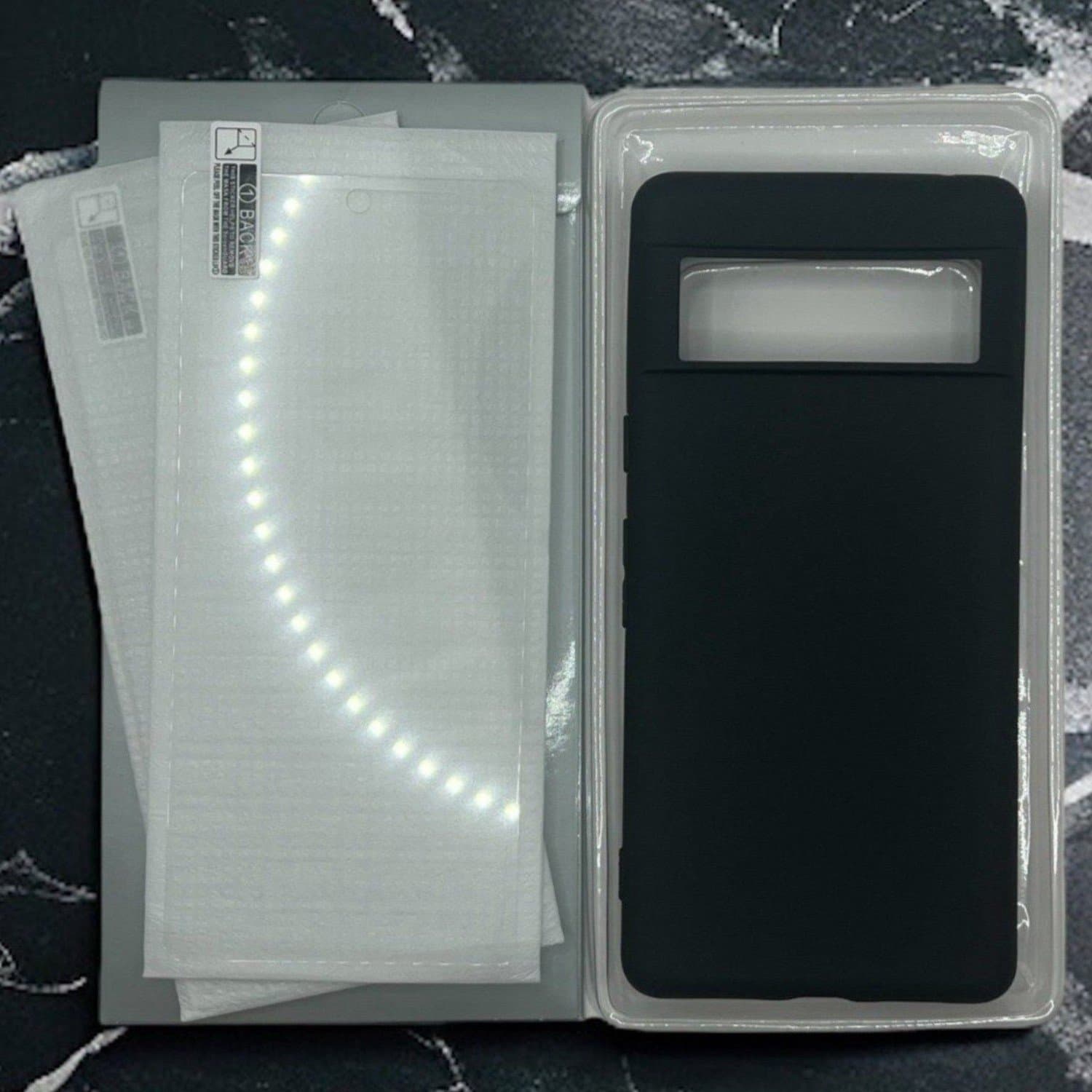 [Paket] Google Pixel 7 - Svart Skal + 2st 9H Härdat Glas Skärmskydd