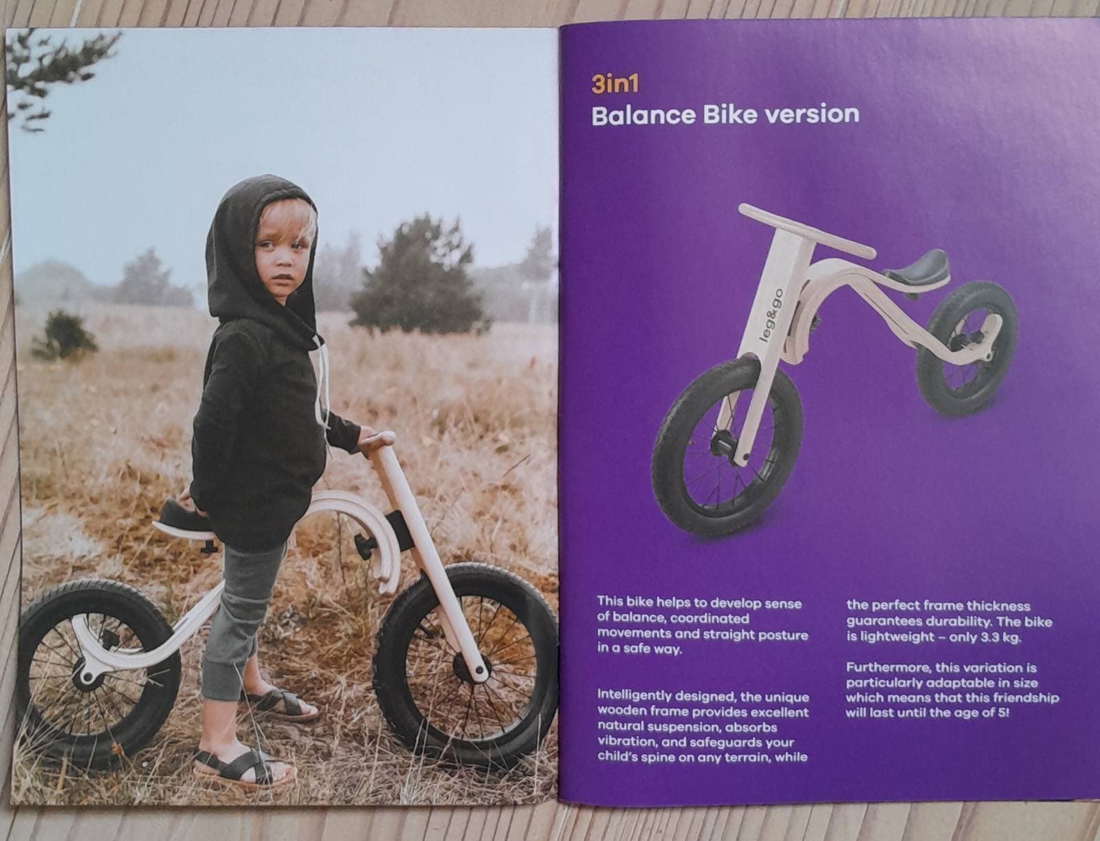 Träcykel - Leg&Go 3in1 balanscykel