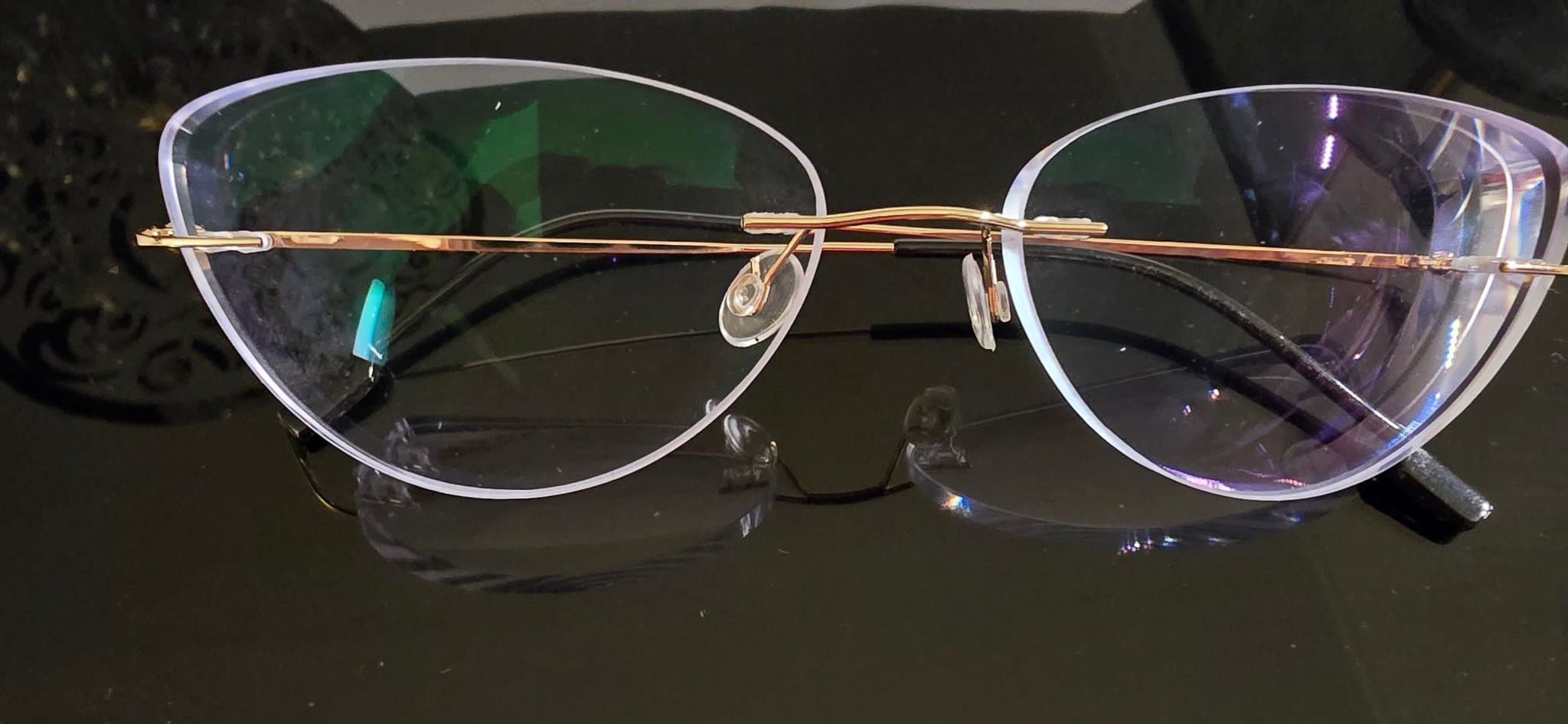 mjuk cat-eye-form glasögon myopia -5.00