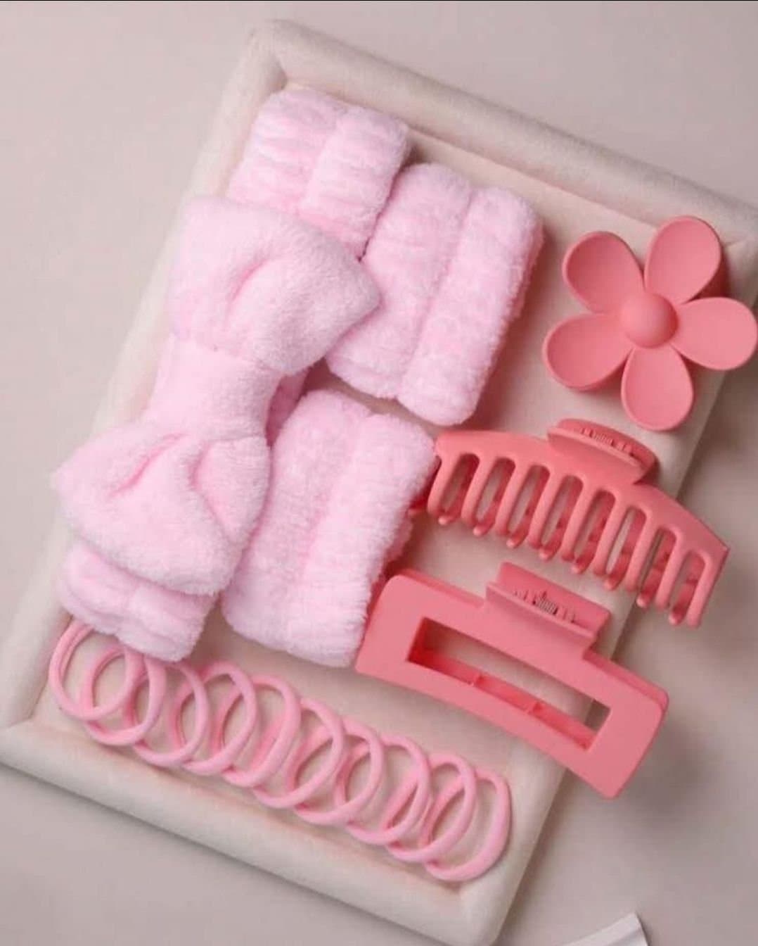 Håraccessoarer set i rosa