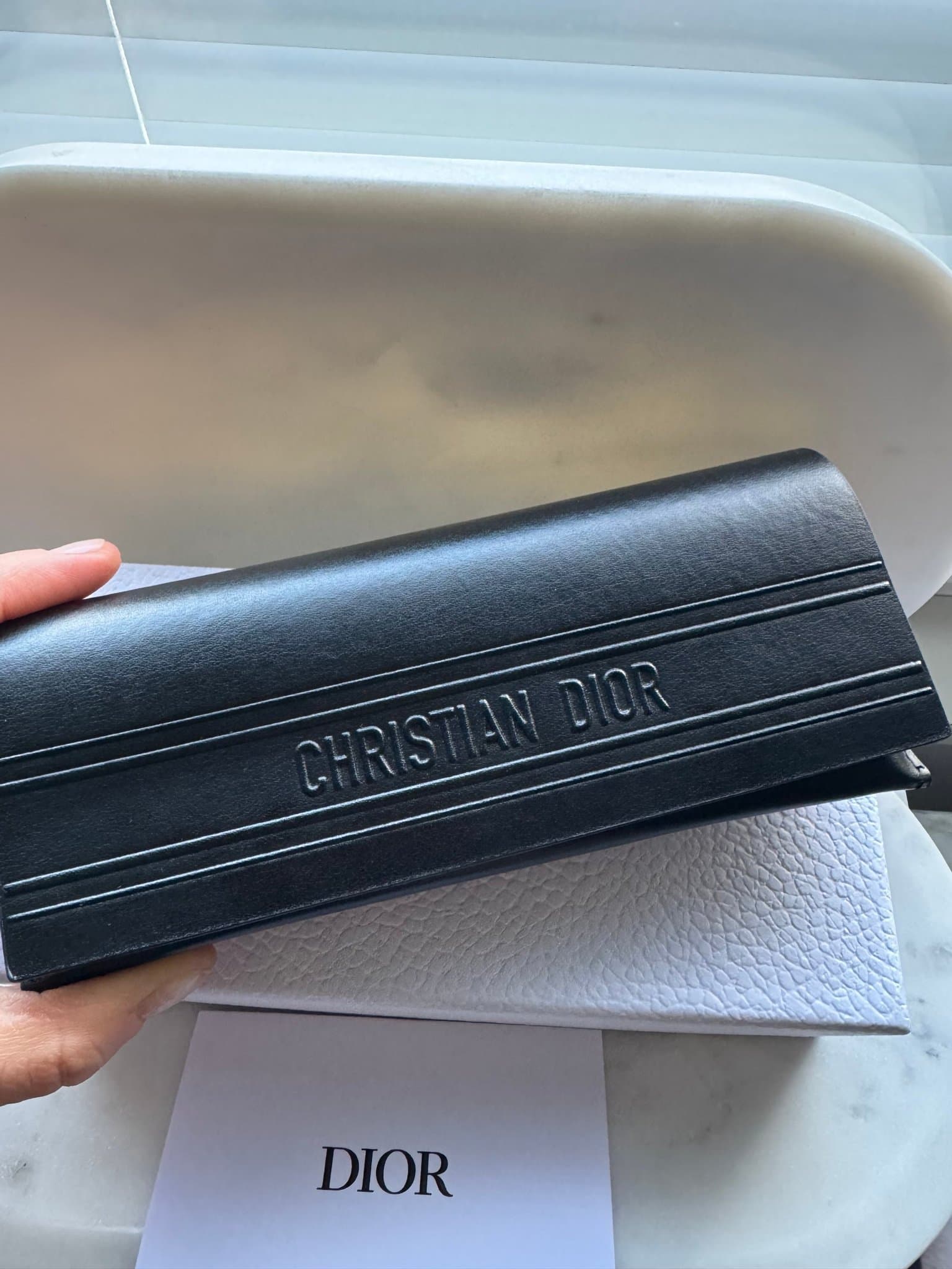 Christian Dior glasögonfodral med putsduk