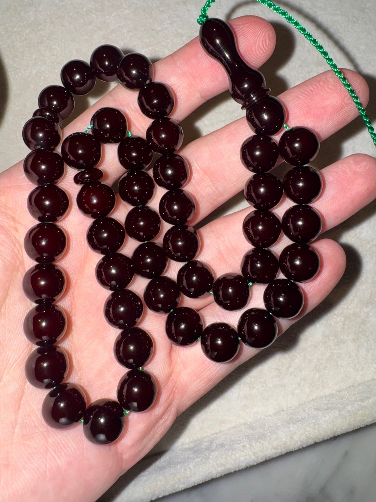 Faturan radband tesbih, black cherry