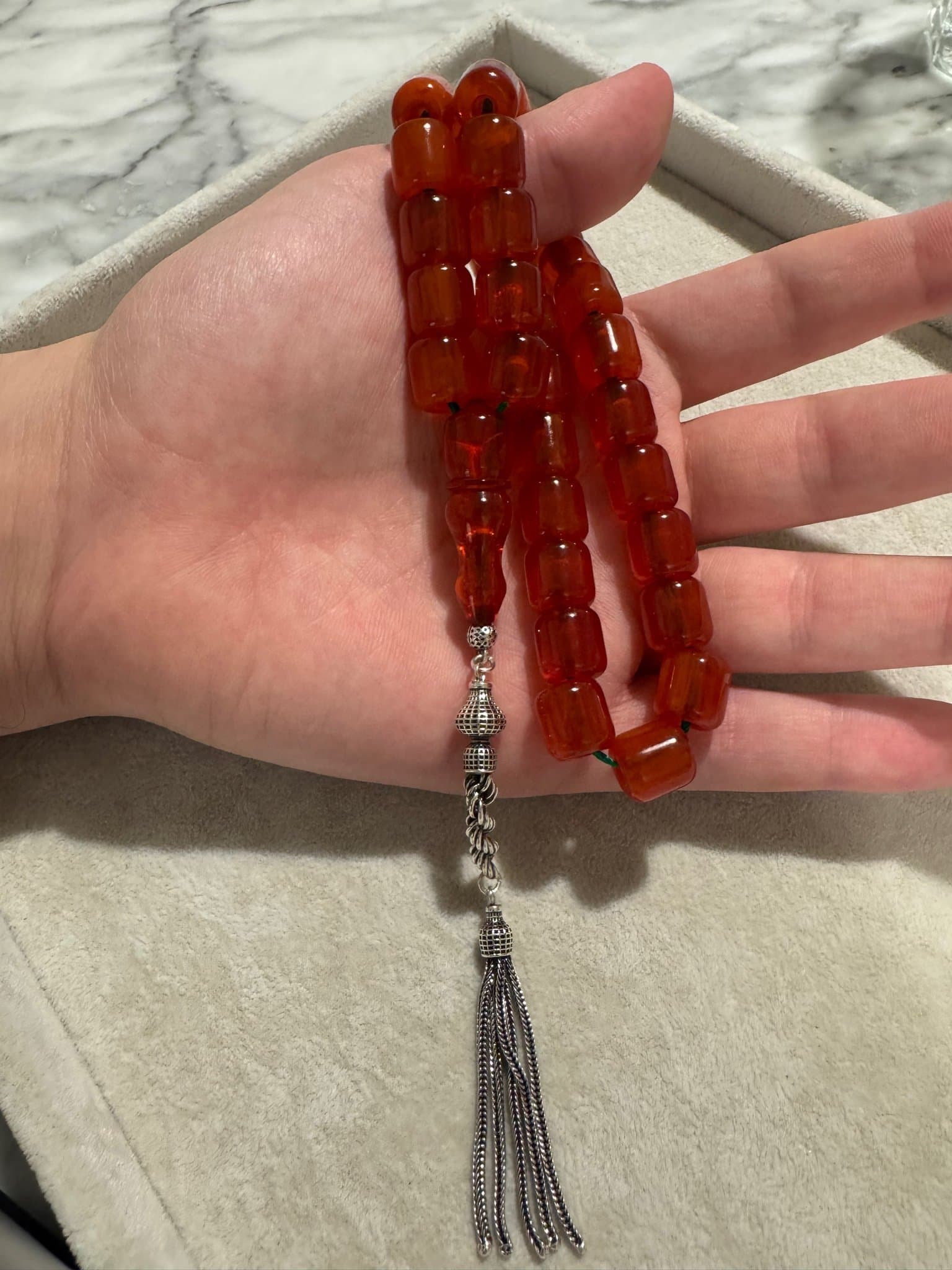 Faturan radband tesbih med tofs 925-silver