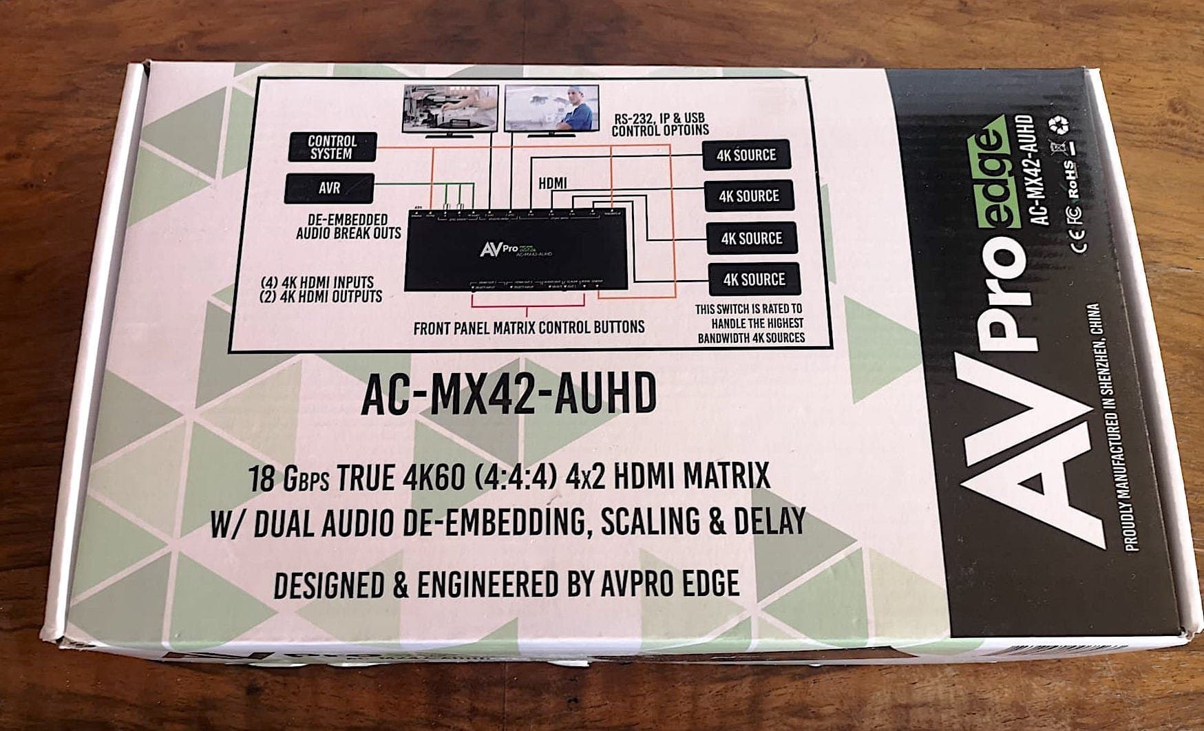 AVPro Edge AC-MX-42 18Gbps 4K60 4x2 Matrix Switch, Ny in BOX