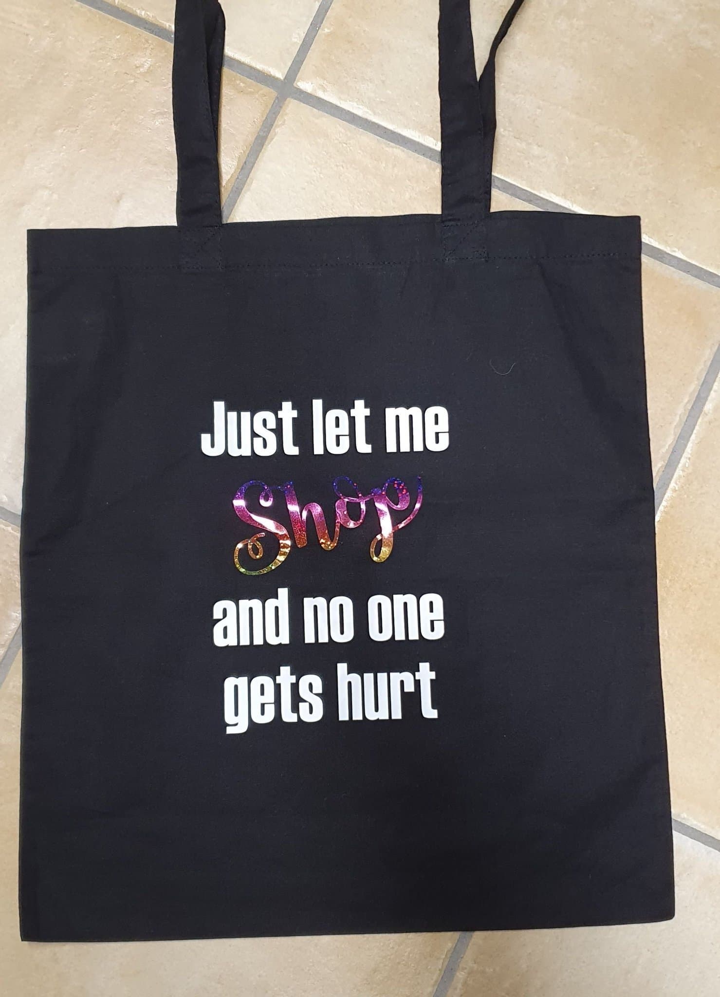 NY!!! Shoppingväska, kasse, väska, tygväska. "Just let me Shop..."