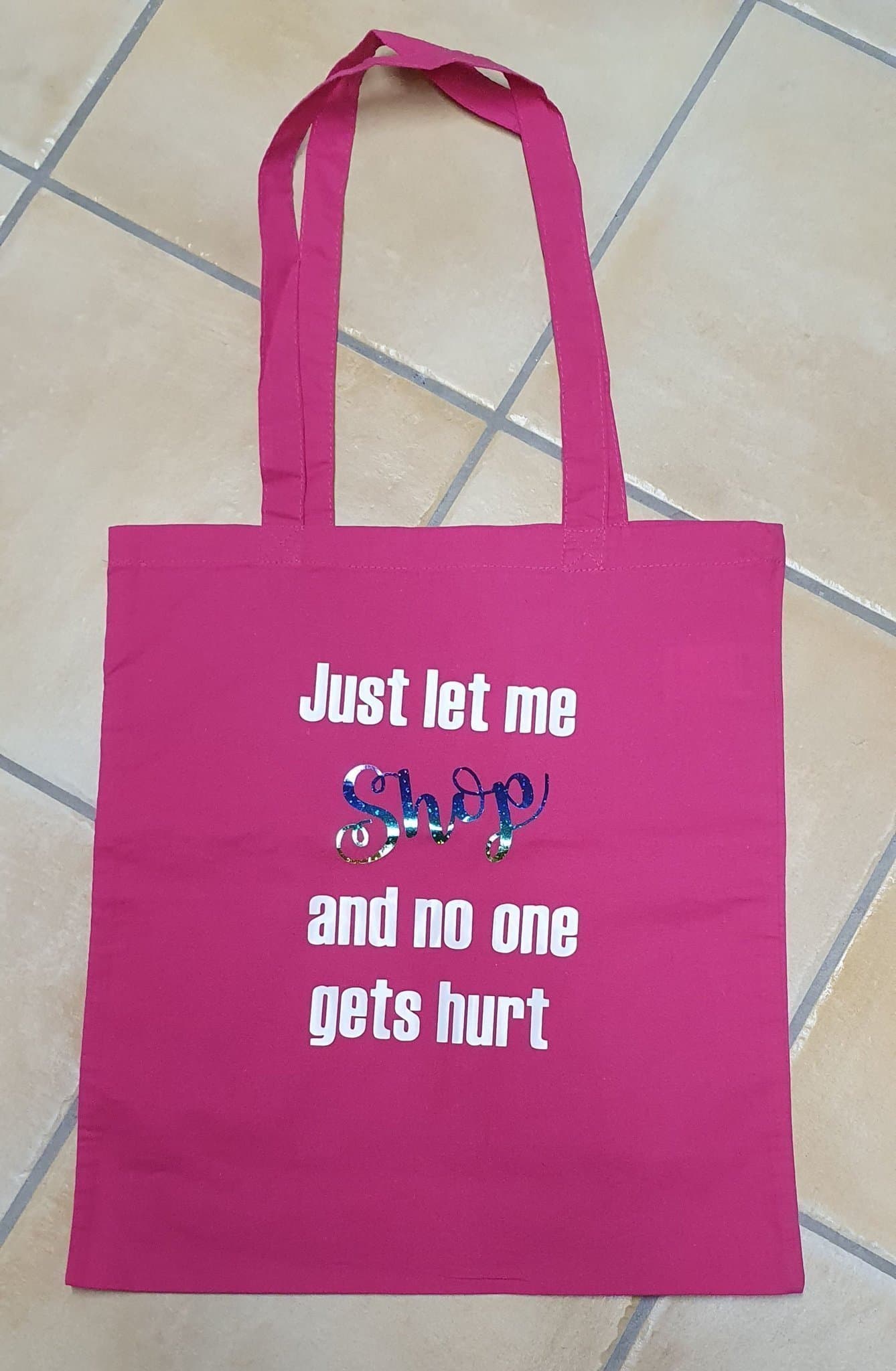 NY!!! Shoppingväska, kasse, väska, tygväska. "Just let me shop..."
