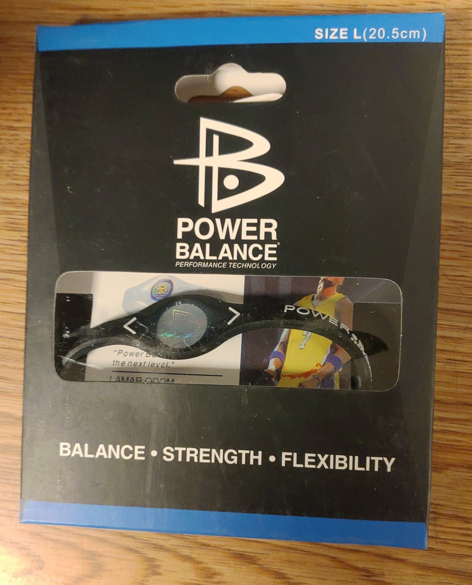 Power Balance Armband Svart Storlek L (20.5cm)