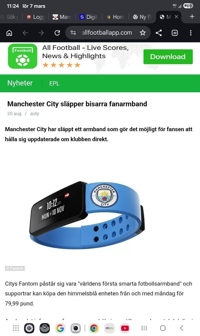 Manchester City Fantom Smart Armband