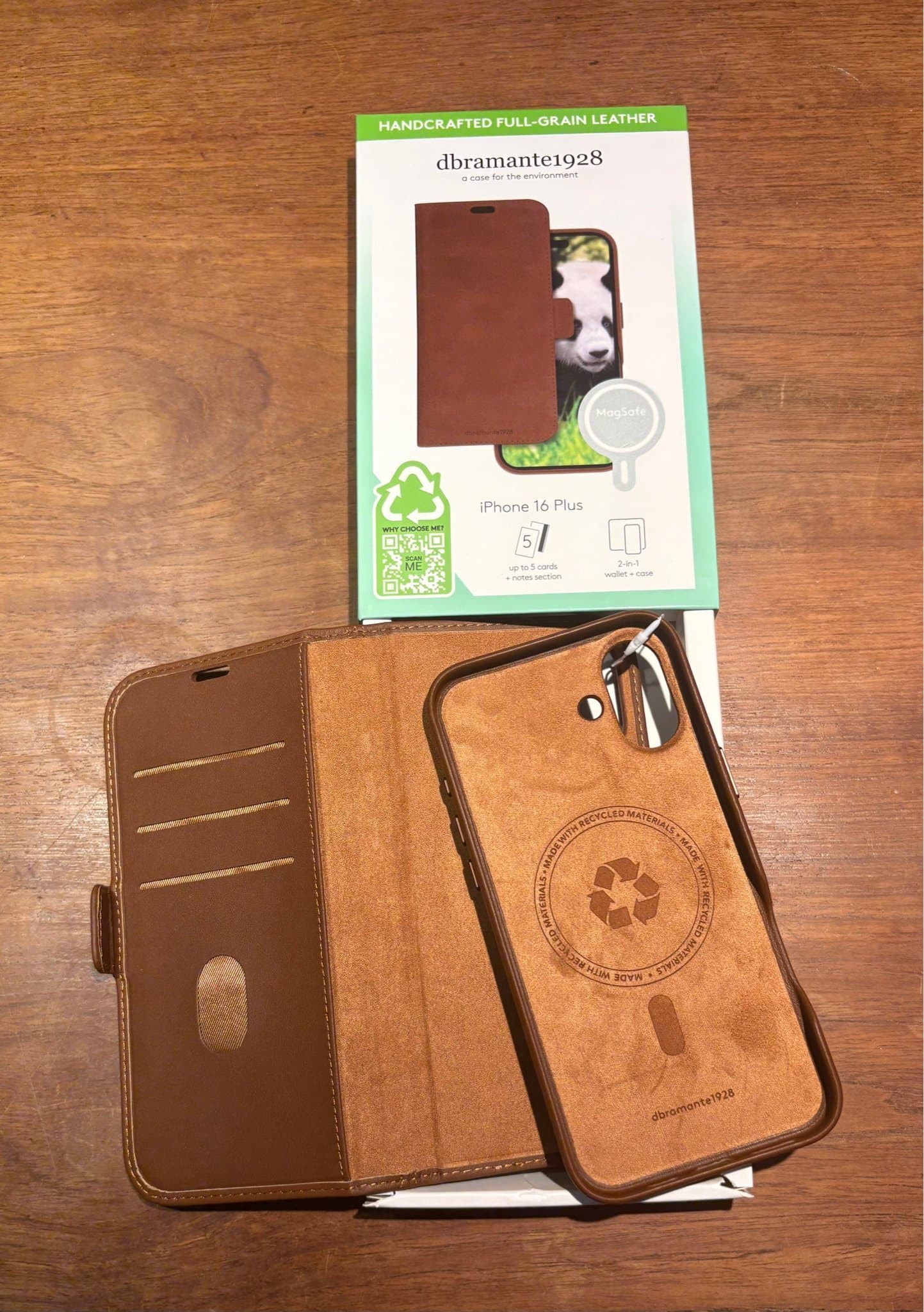 DBRAMANTE1928 iPhone 15 Plus Plånboksfodral i Läder