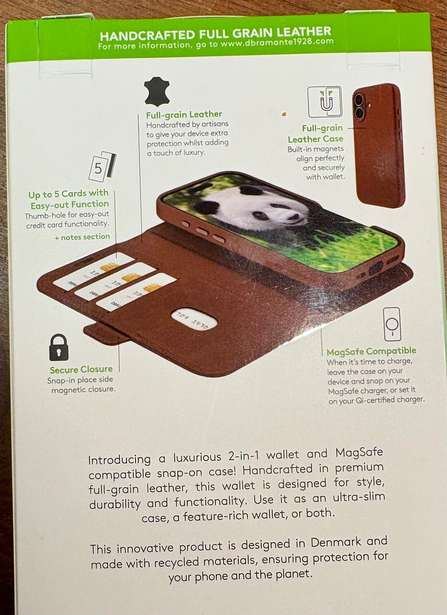 DBRAMANTE1928 iPhone 15 Plus Plånboksfodral i Läder