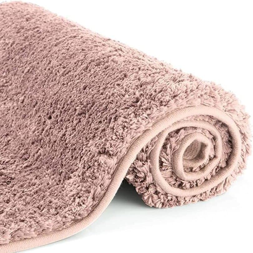 [Ny] Badrumsmatta 50 x 80 cm Gammelrosa Rosa Mjuk Duschmatta Matta Badrum Dusch