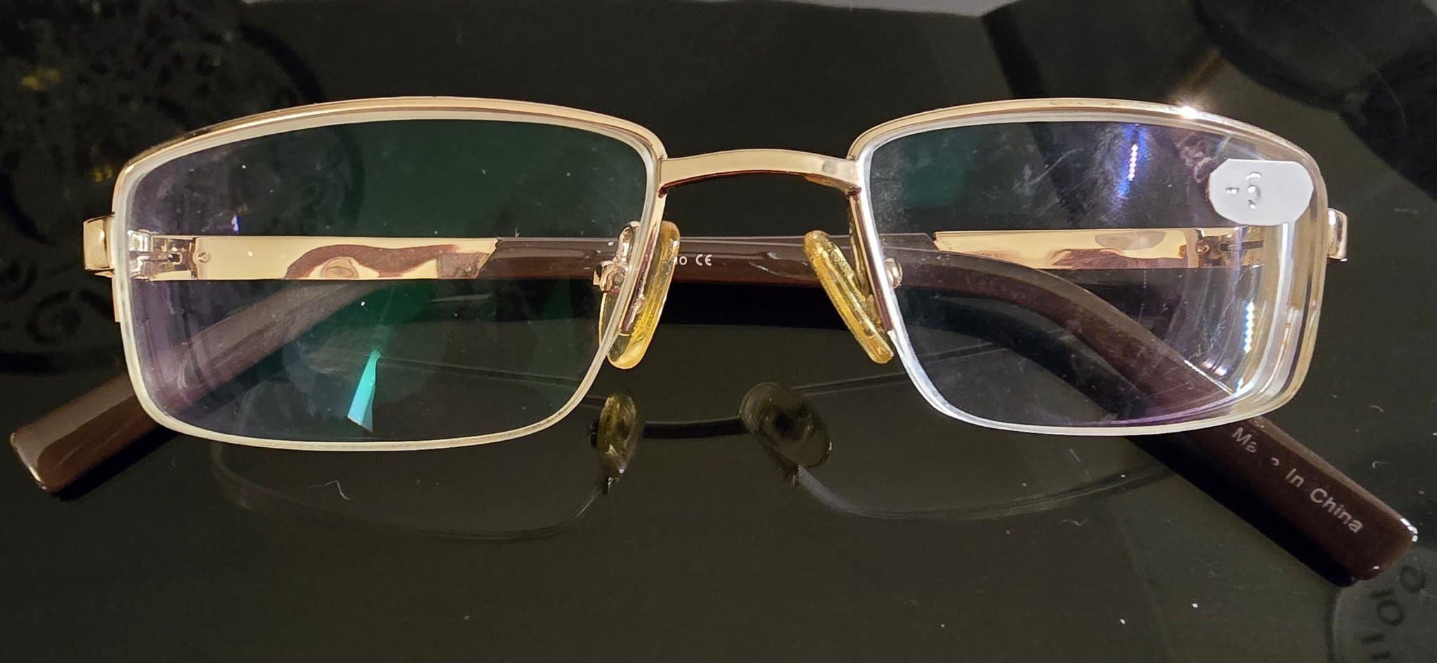 Helt nytt Myopia - 5.00 Glasögon med roda guldfärgad ram