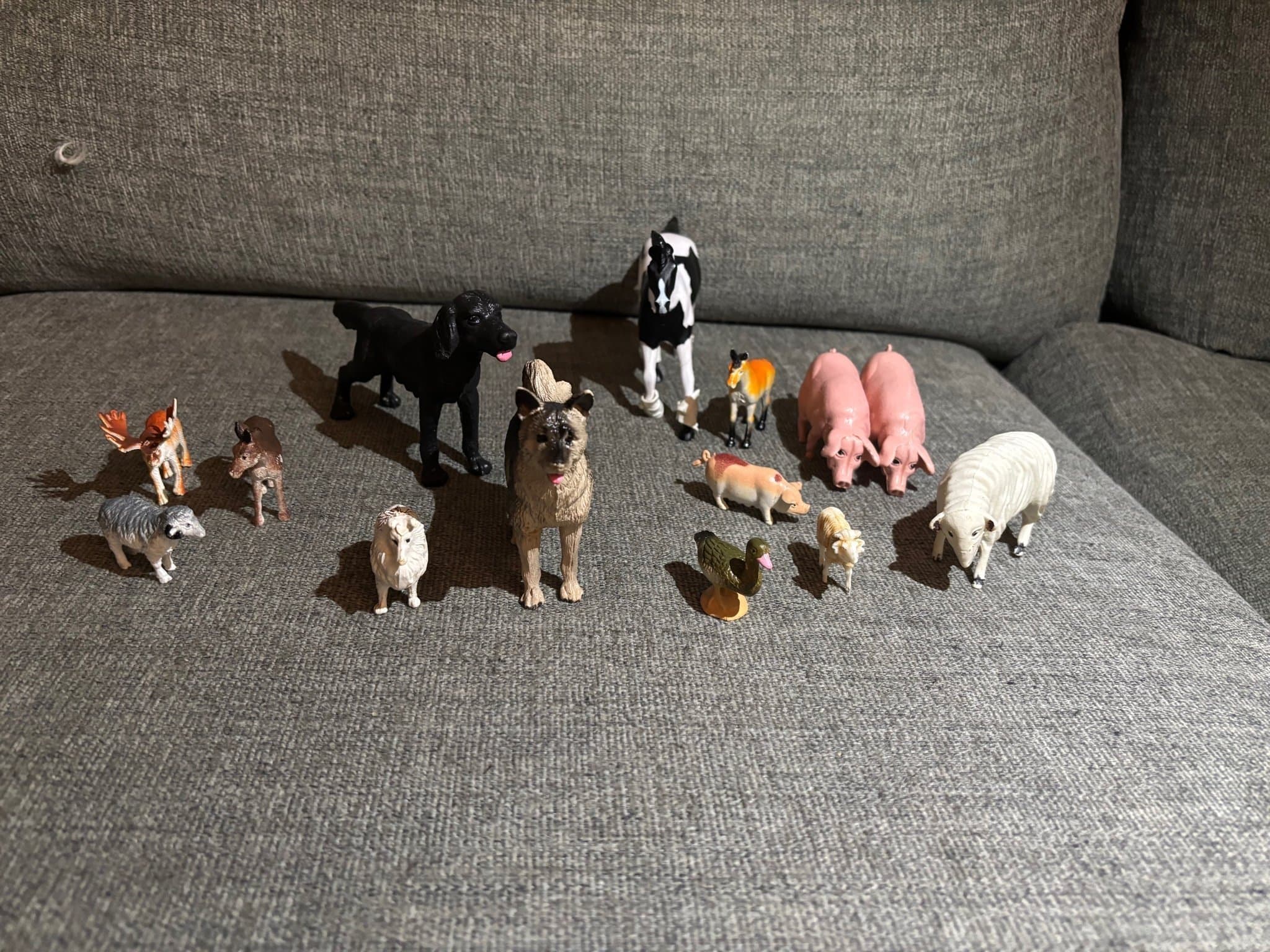 Farm Djur | Figurer | Schleich | Mojo | Vintage | 14 st