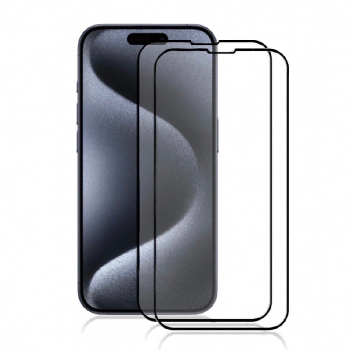 2-Pack iPhone 15 Pro Max - Skärmskydd i Härdat glas