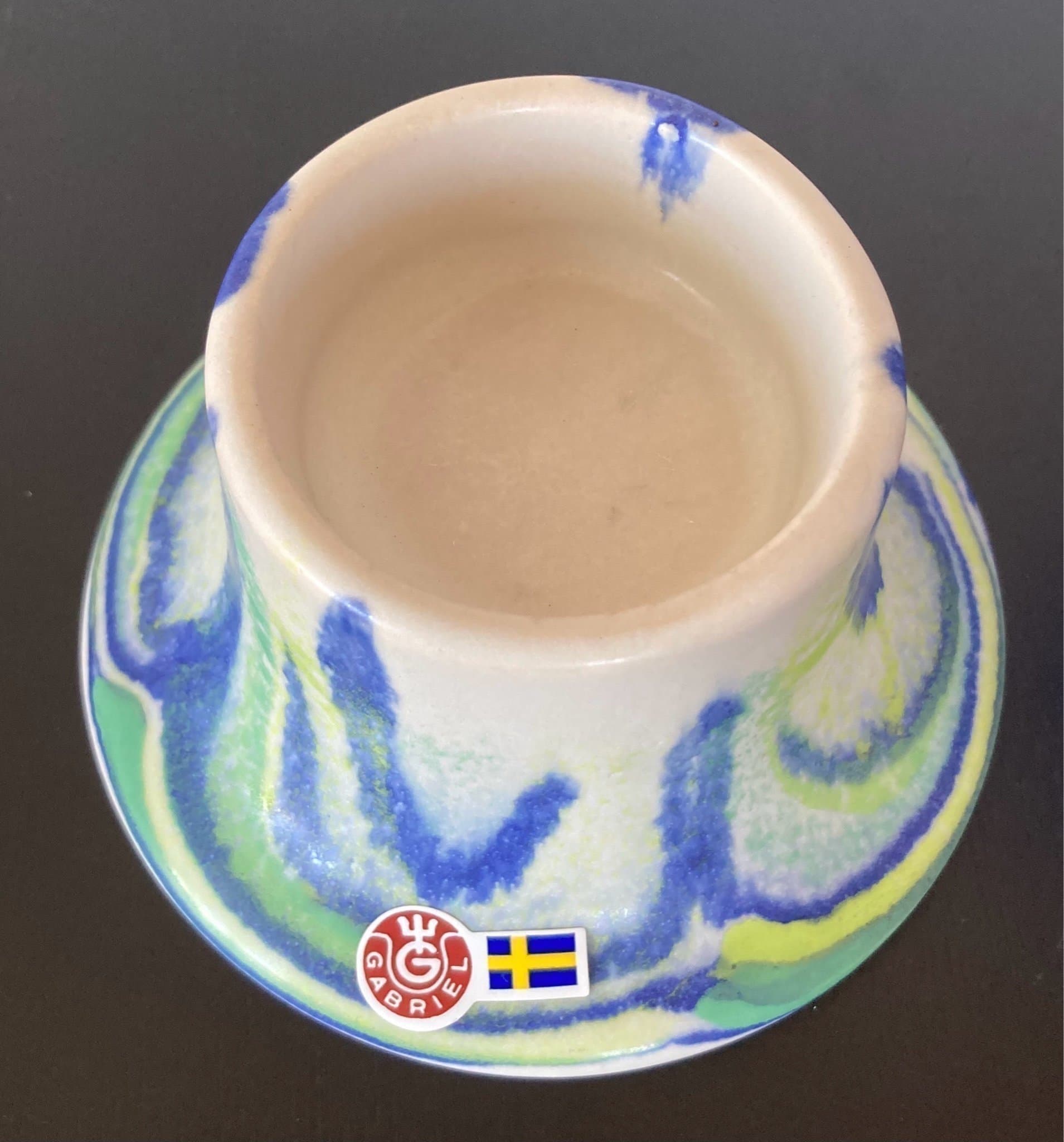 Gabriel keramik - vacker ljuslykta med glaskupa