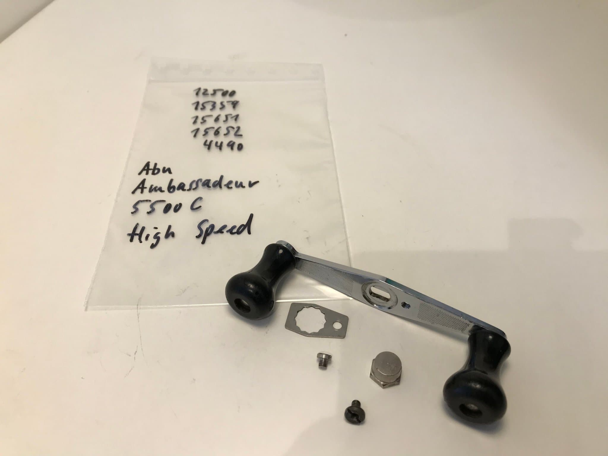 reservdel Abu Ambassadeur 5500 C HS, här: 12500,15359,15651,52,4490 vev