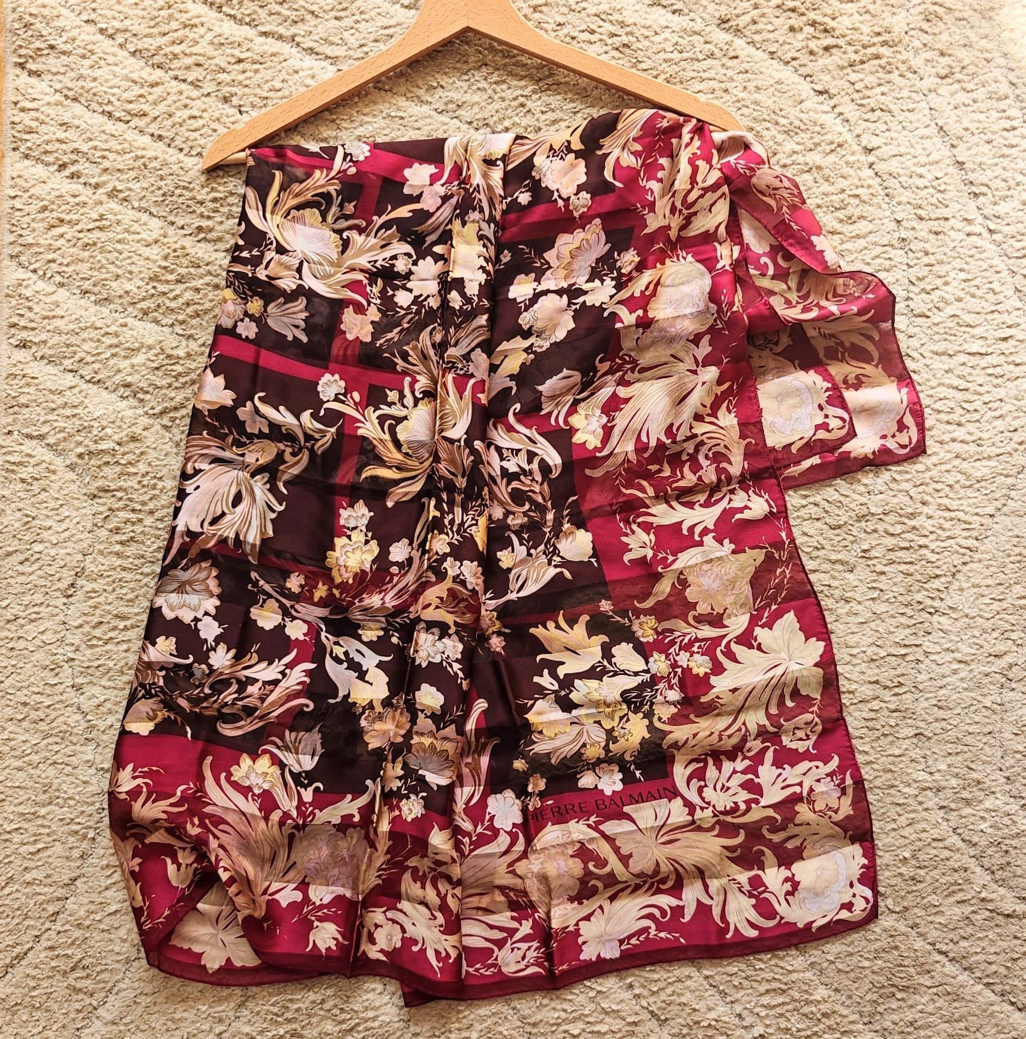 Pierre Balmain silk sjal scarf spring Balmain