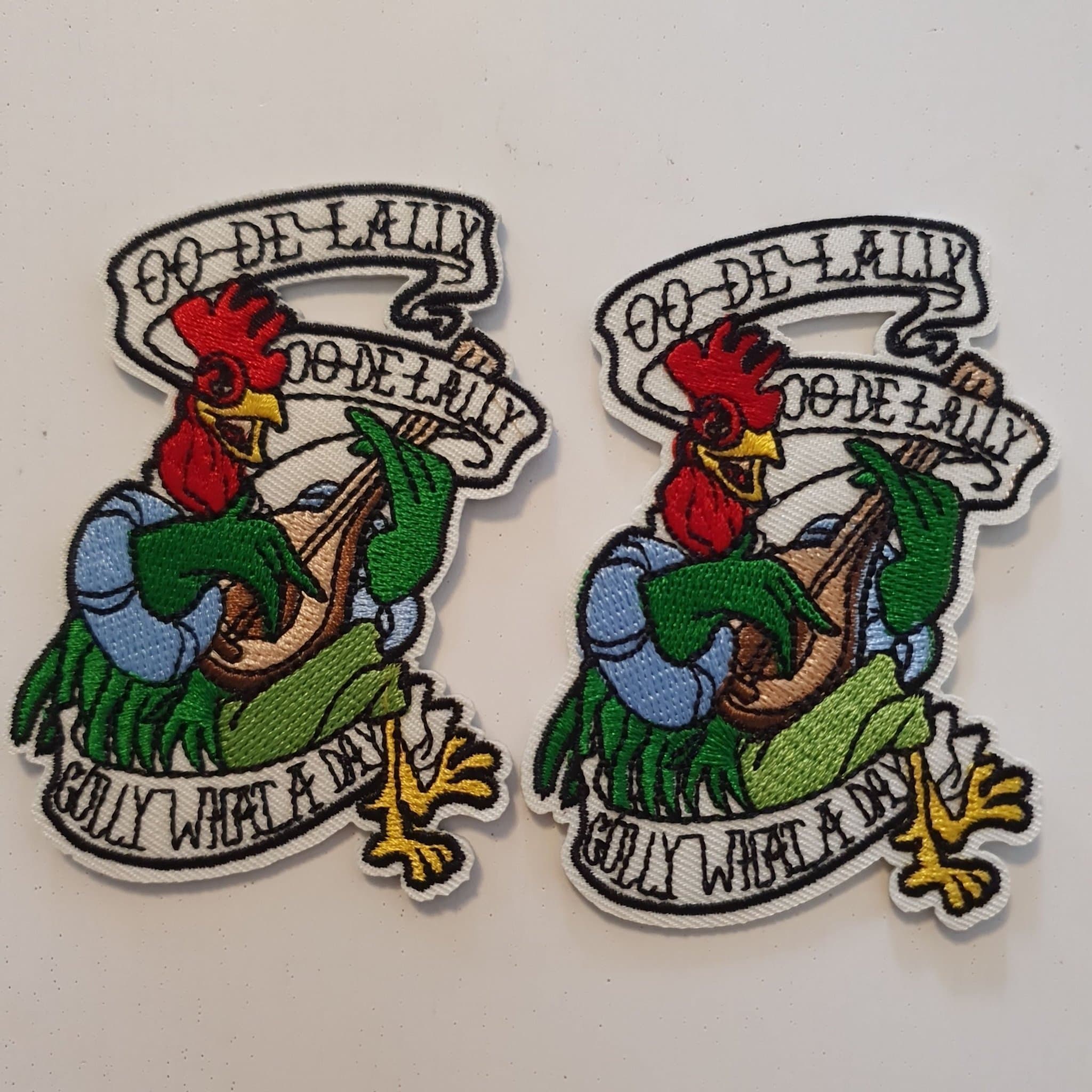 2 st Tygmärken - Robin Hood Tuppen Oo-De-Lally