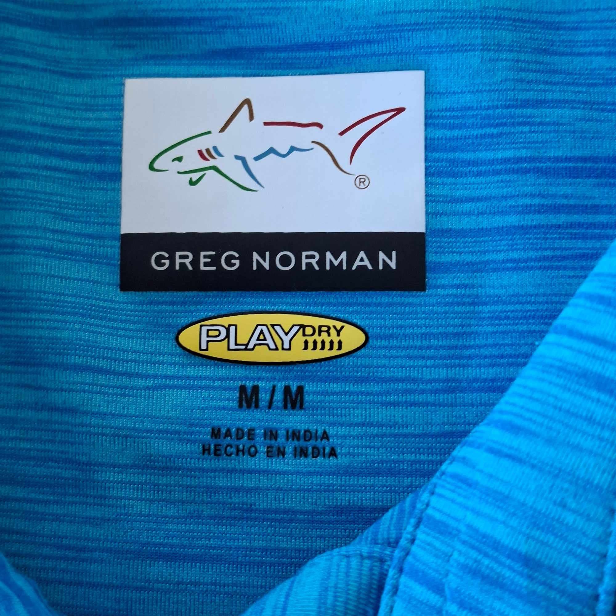 GREG NORMAN Play Dry Golfpiké | Stl M | Turkos Melerad | Toppskick!