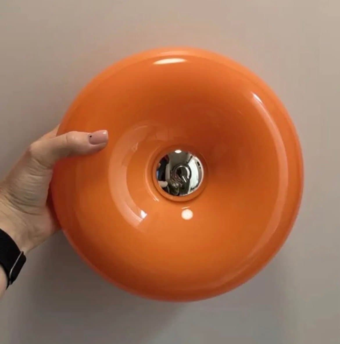 Nordisk Bordslampa vägglampa orange - Vintage design Bauhaus Donut design