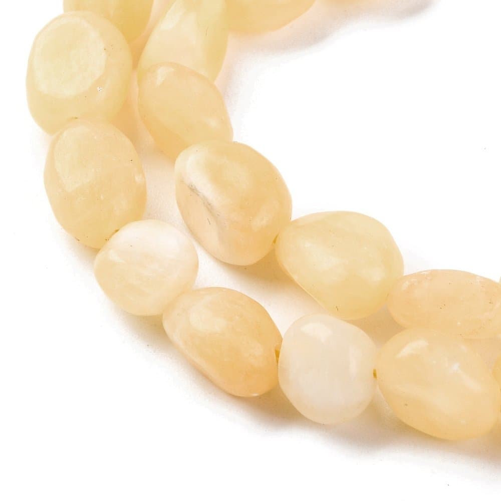 2 x 39 cm trumlad gul jade