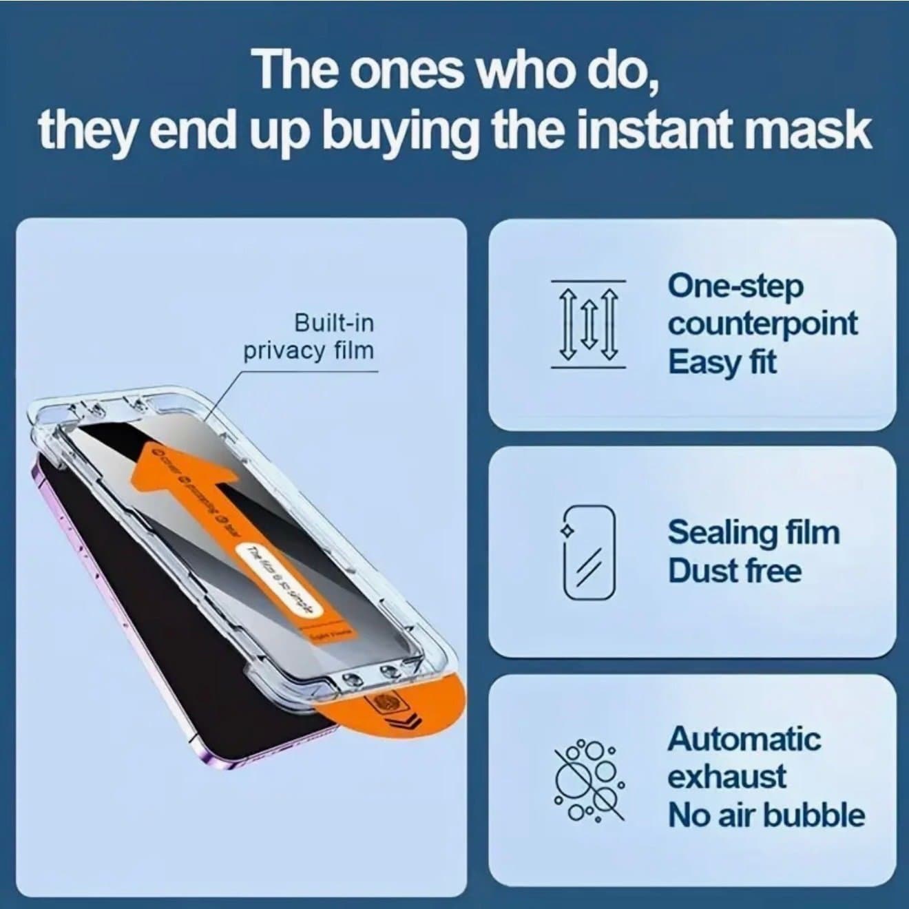 iPhone 15 PRO Skärmskydd PREMIUM med applikationsverktyg