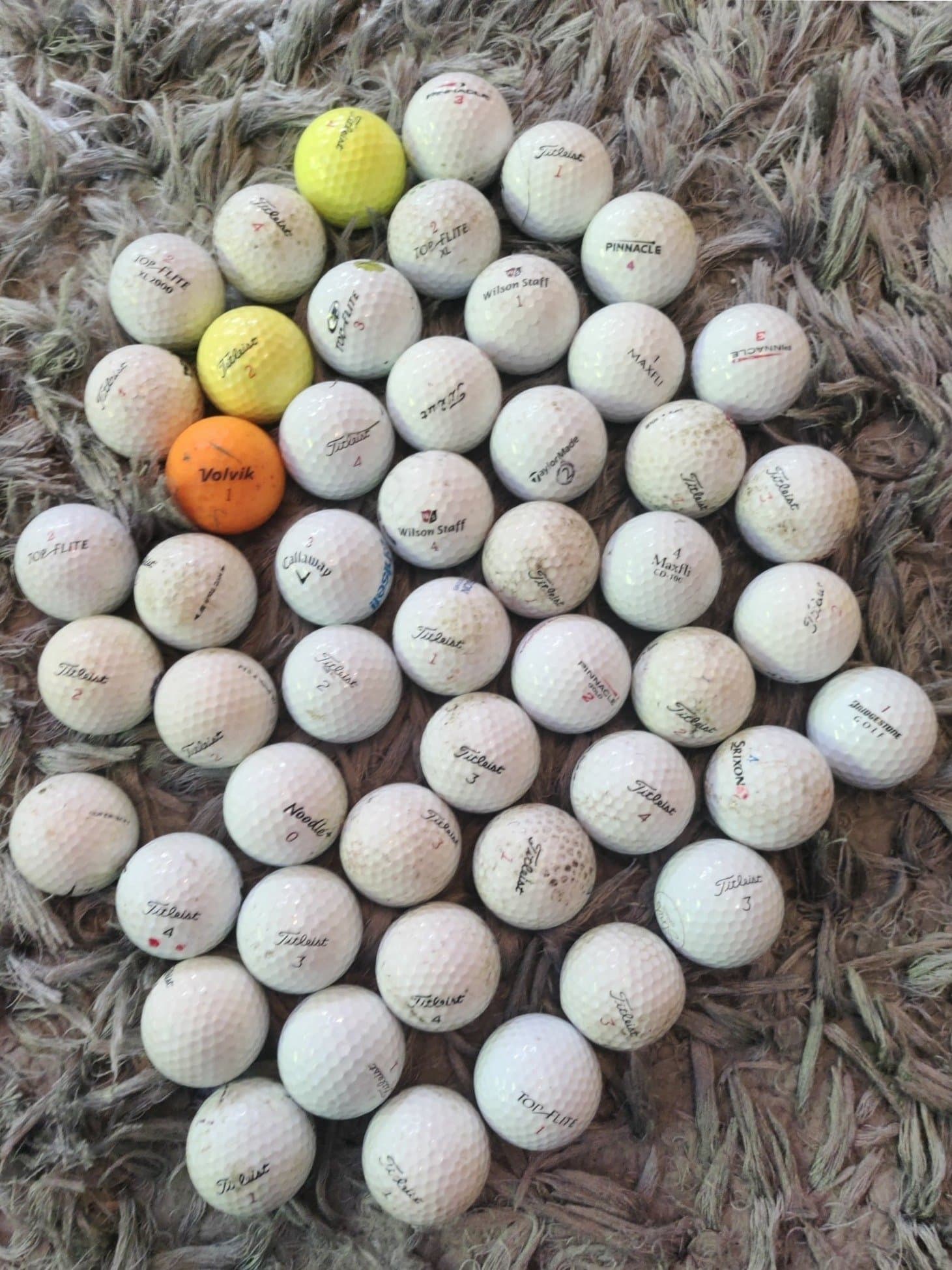 50 Golfbollar Golfbollar - Blandade Märken mest Titleist