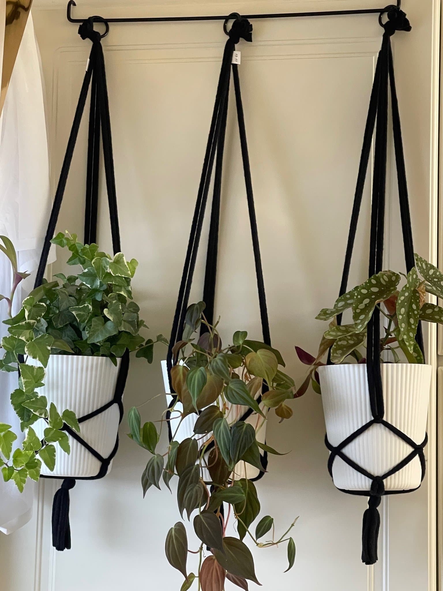 Svarta amplar, 3 st, 13-15 cm,handmade