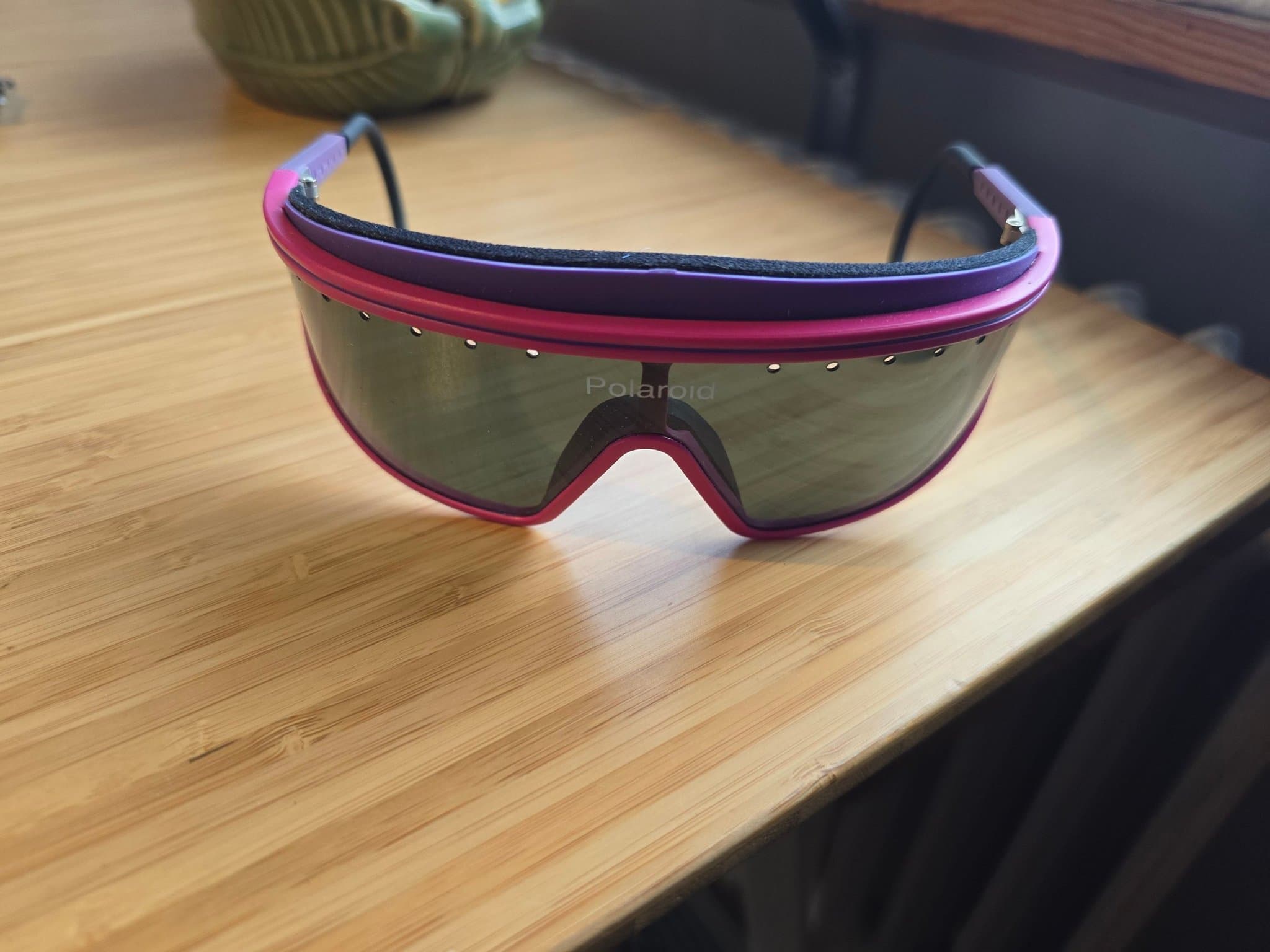 Polaroid Shield "Snabbglasögon" Vintage NOS - Cerise/Lila - Nyskick