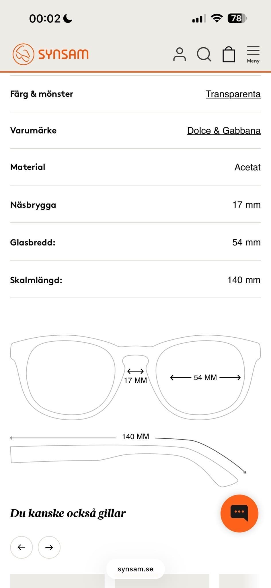 Dolce & Gabbana DG5026 3133 5417 glasögon