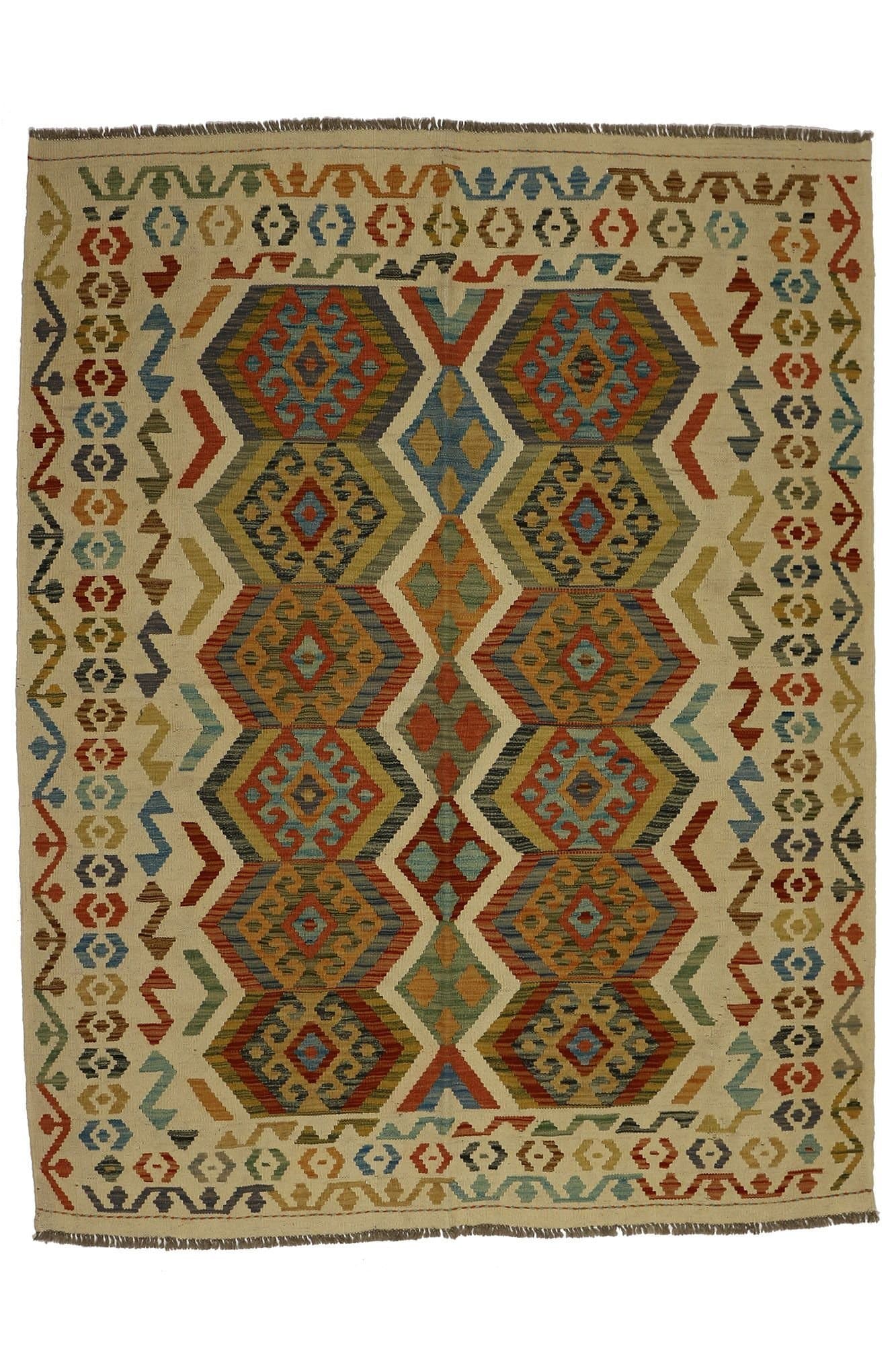 Autentisk klassisk handvävd Kelim 150 X 191 cm