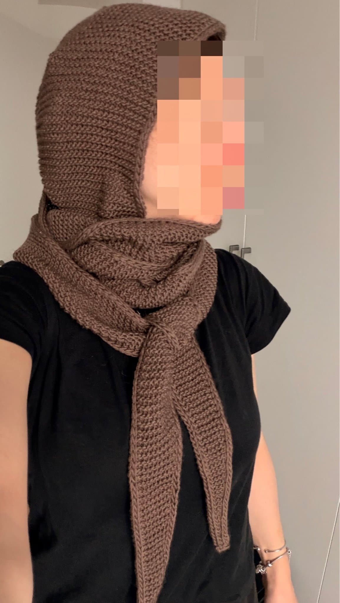 Sophie huva halsduk brun