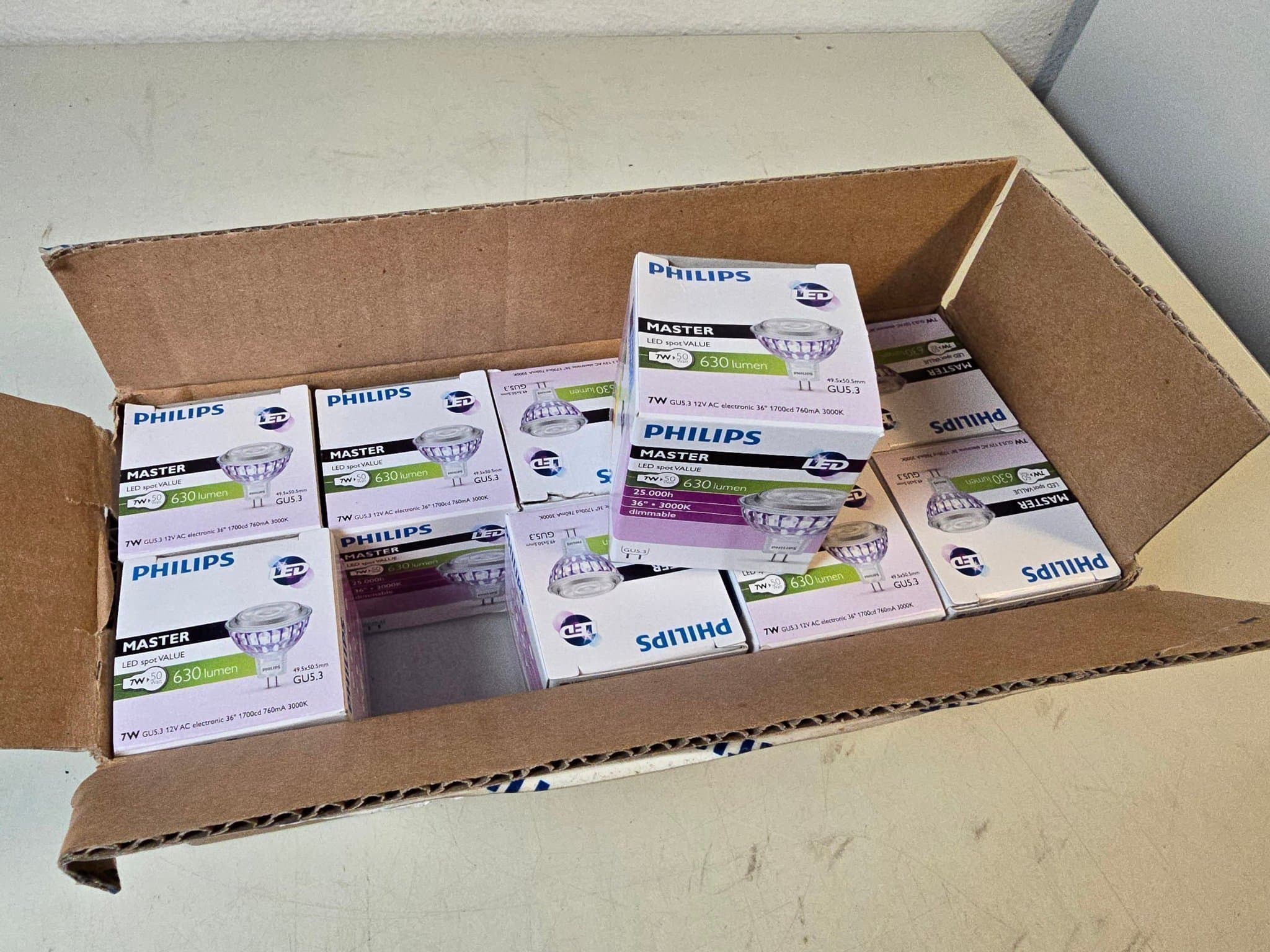 10 st Philips Master LED Spot 7W GU5.3